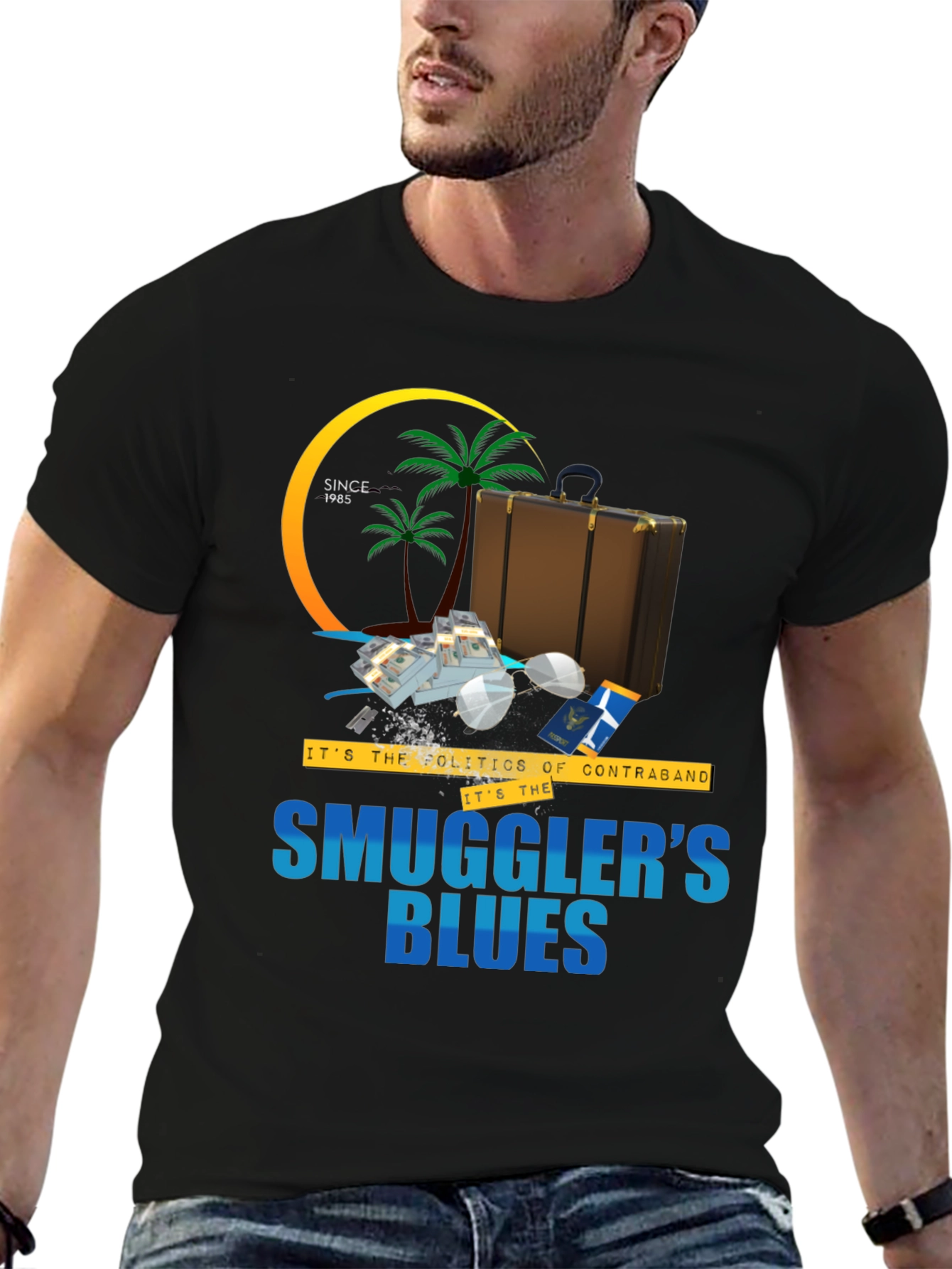 Smugglers Blues T-Shirt - Tropical Contraband Tee