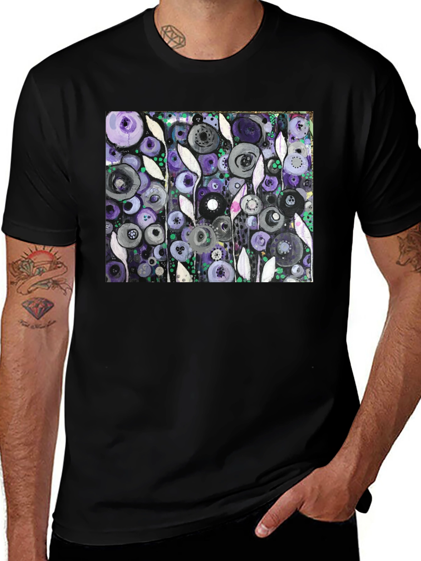 Abstract Floral T-Shirt