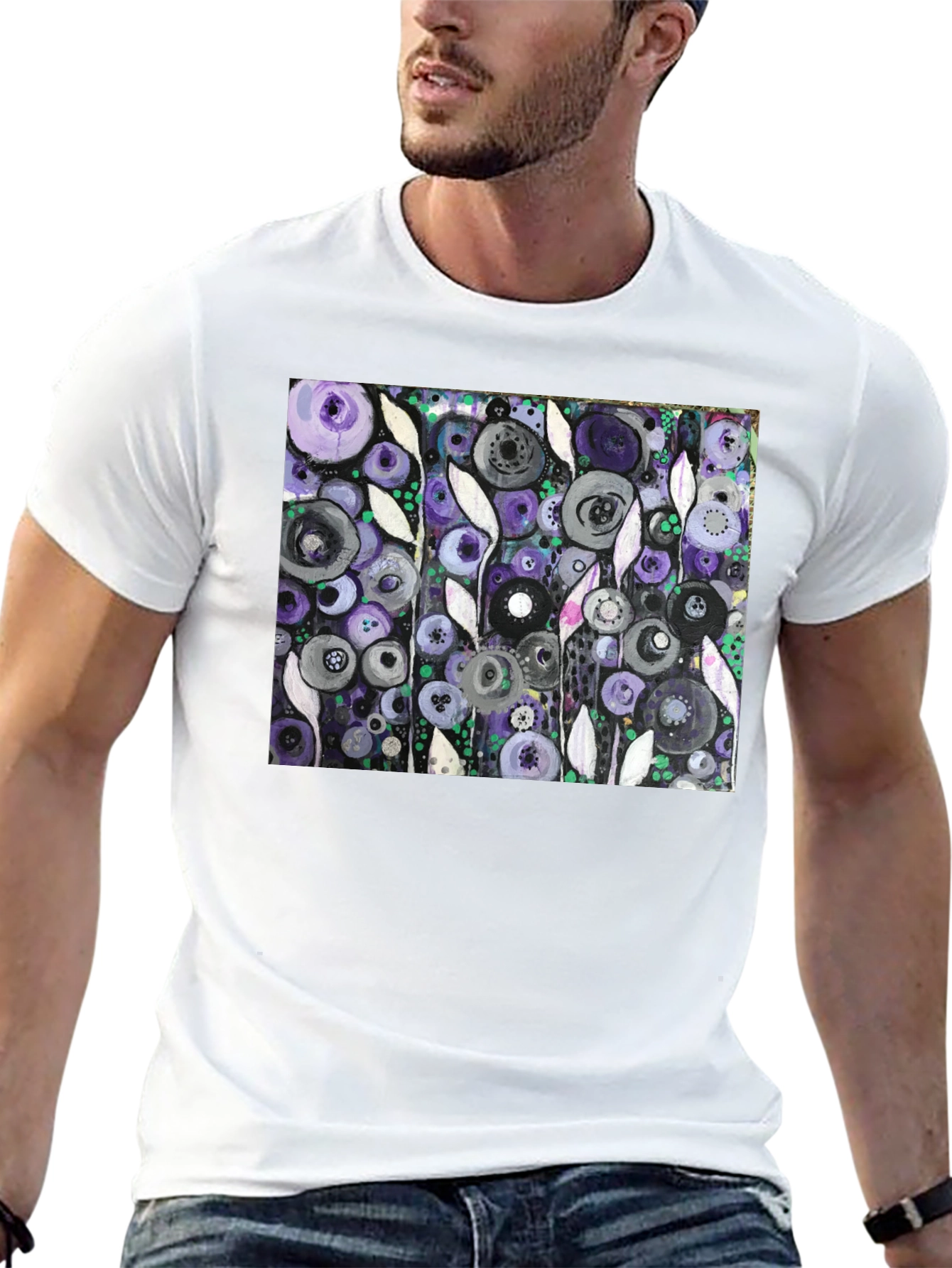 Abstract Floral T-Shirt