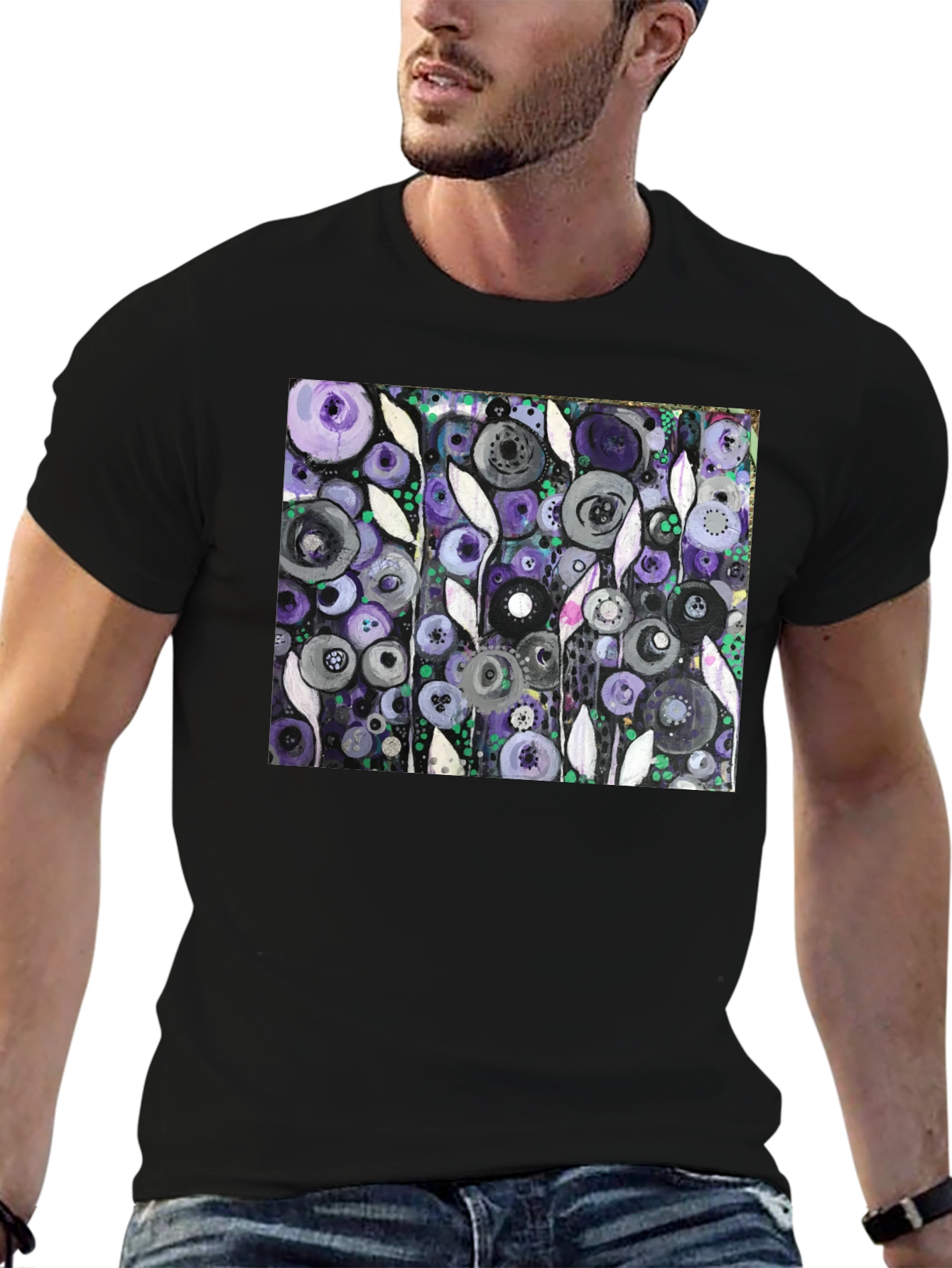 Abstract Floral T-Shirt