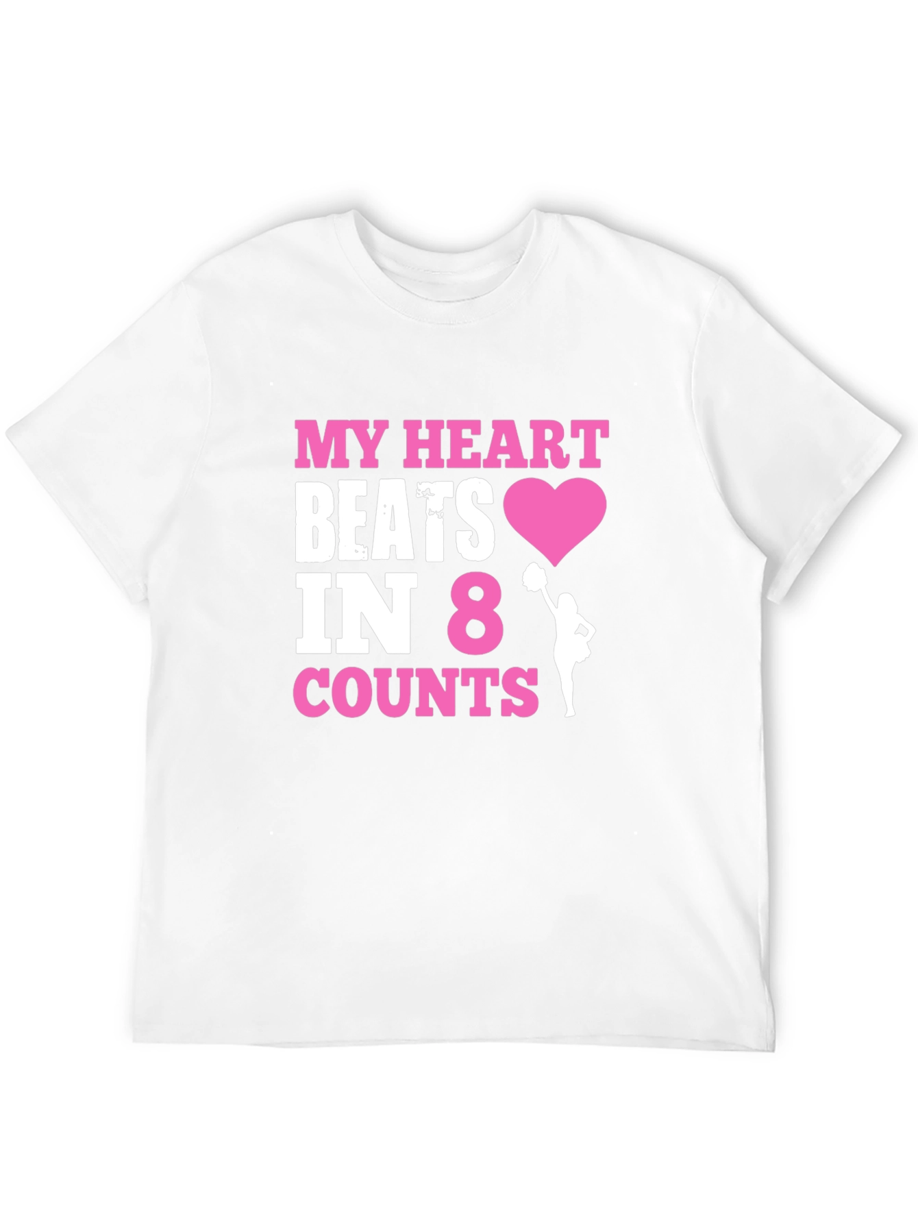My Heart Beats in 8 Counts Cheerleading T-Shirt
