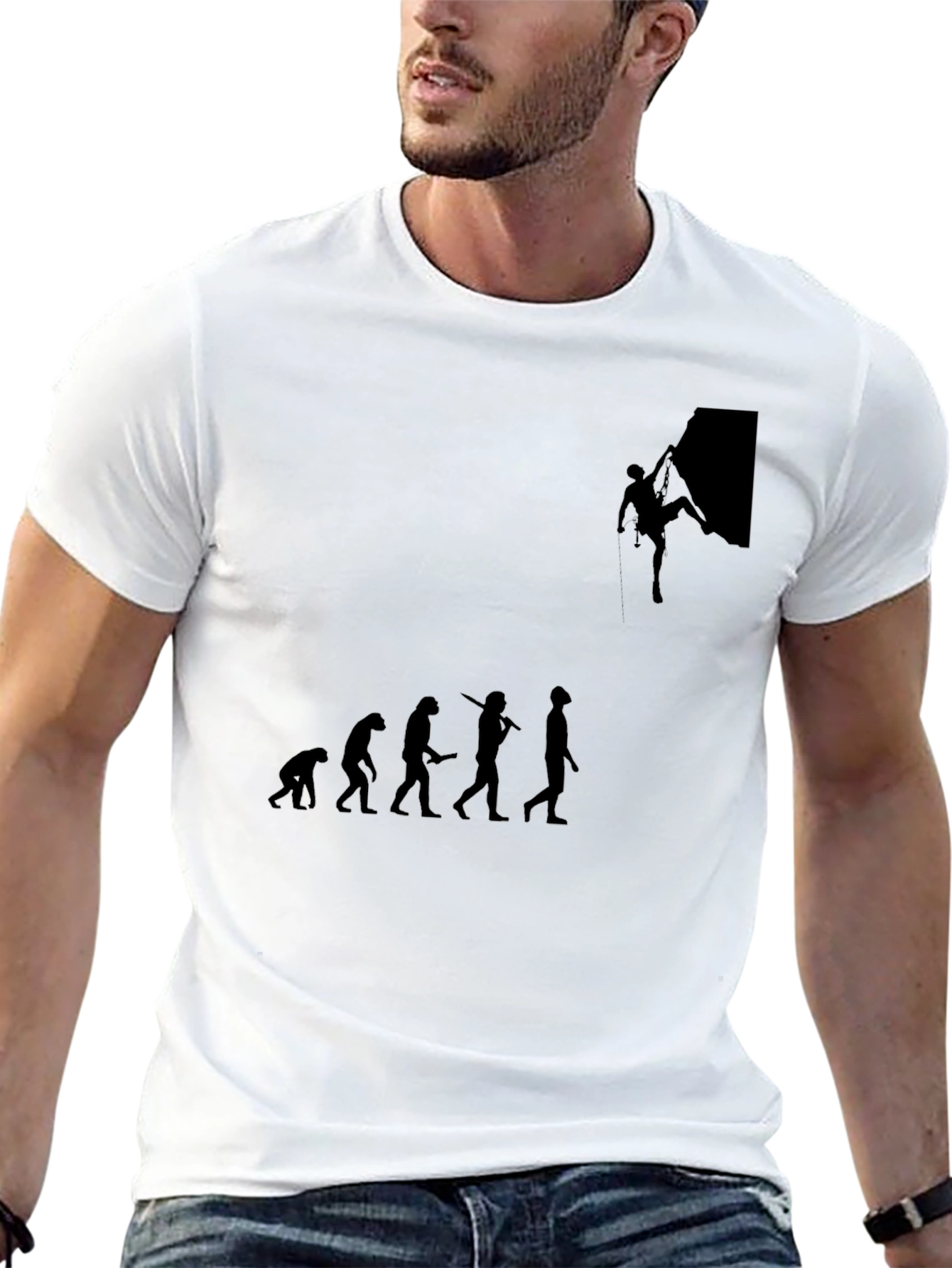 Climbing Evolution Graphic Tee - Black