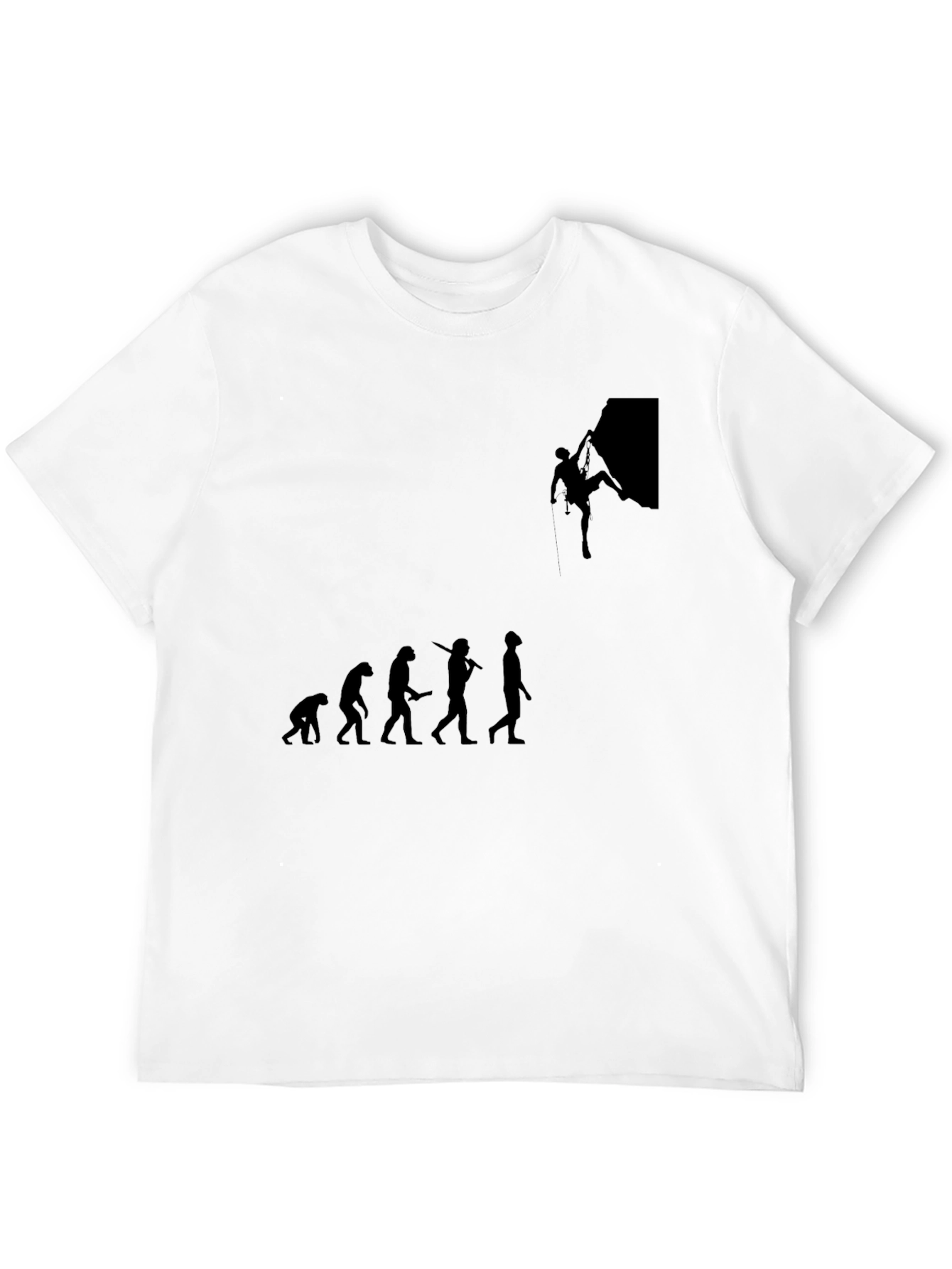 Climbing Evolution Graphic Tee - Black