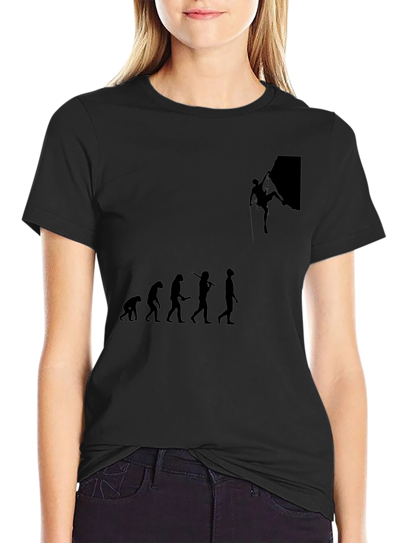 Climbing Evolution Graphic Tee - Black