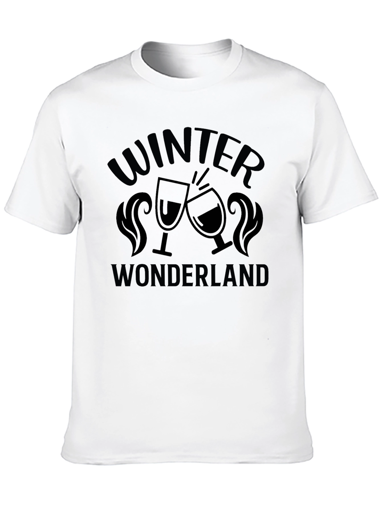 Winter Wonderland T-Shirt Black Holiday Cheer