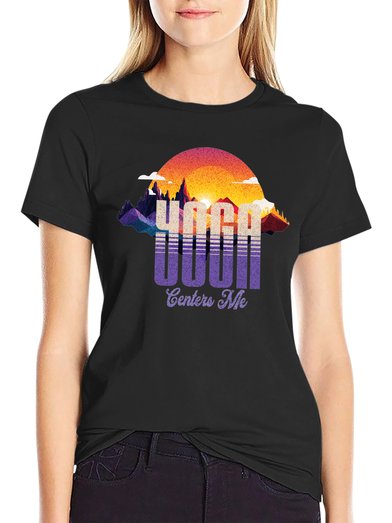 Yoga Centers Me Graphic Tee - Retro Style