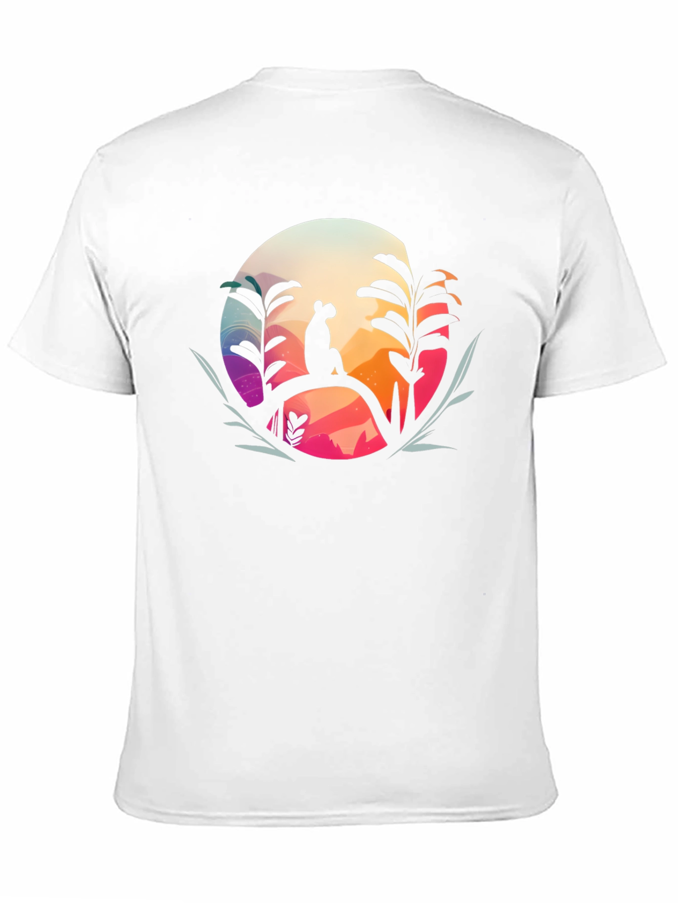Nature Silhouette Graphic Black T-Shirt