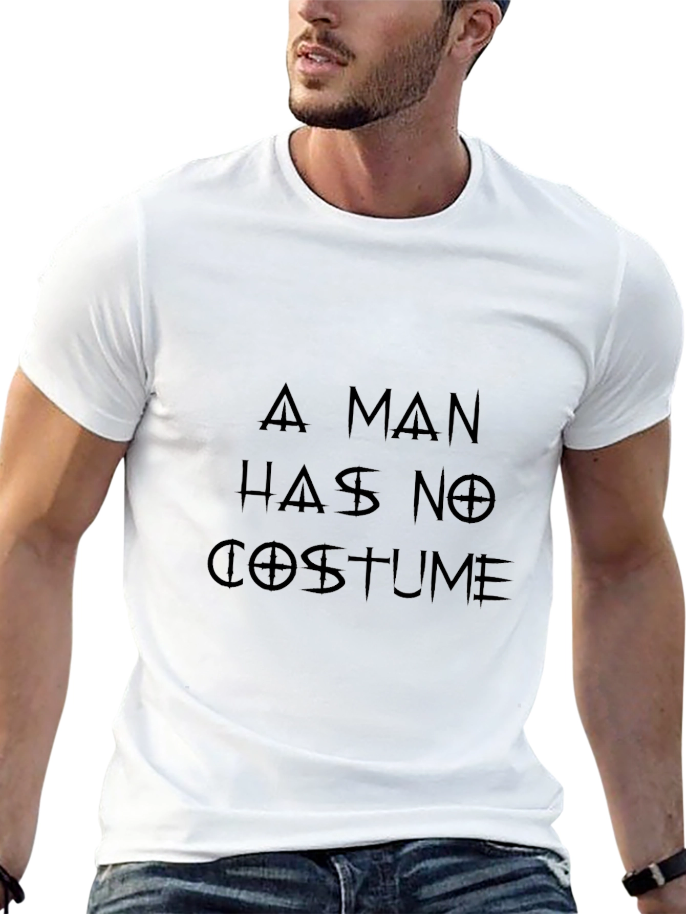A Man Has No Costume Black T-Shirt