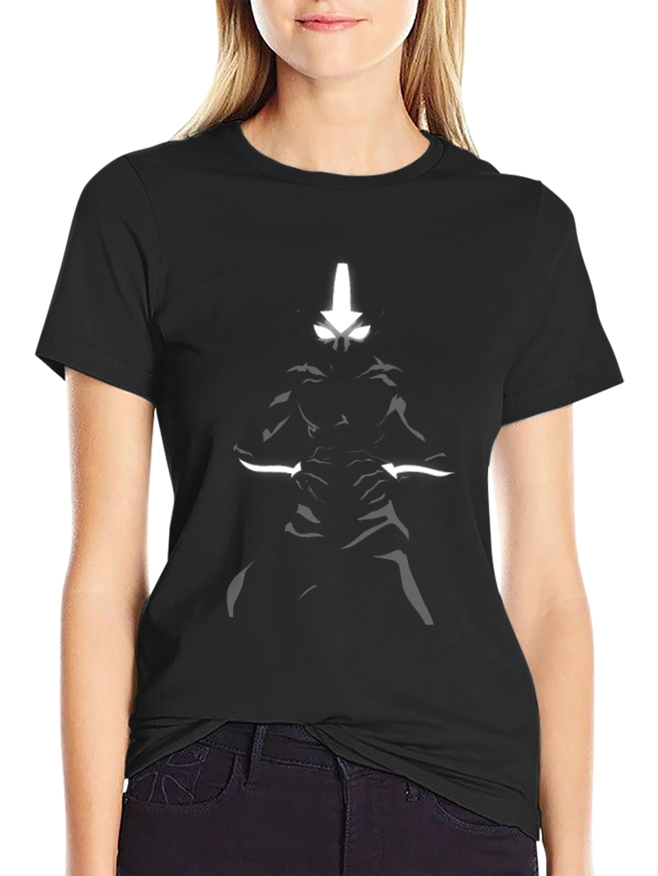 Avatar Aang Glow Black T-Shirt