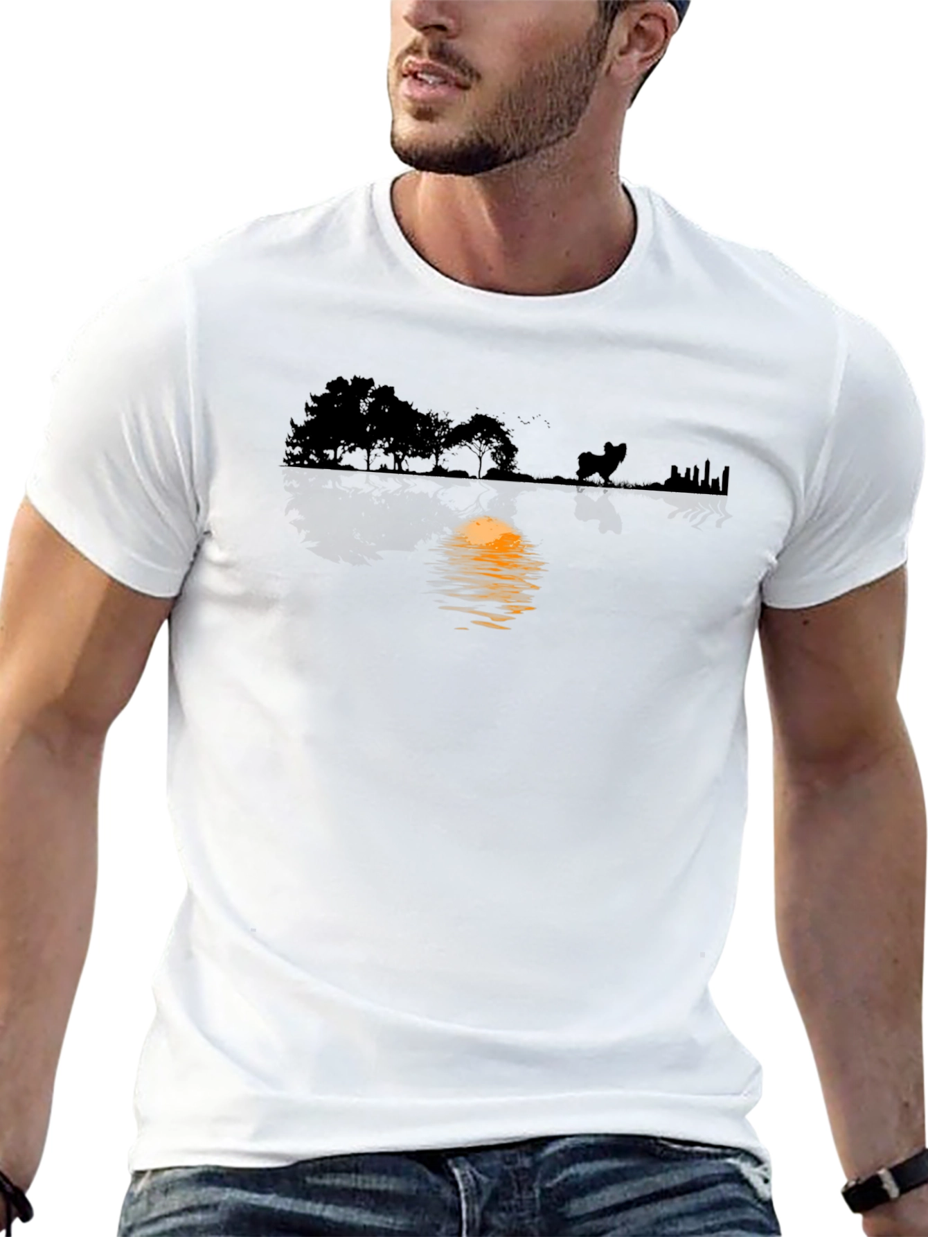 Silhouette Reflection Graphic T-Shirt
