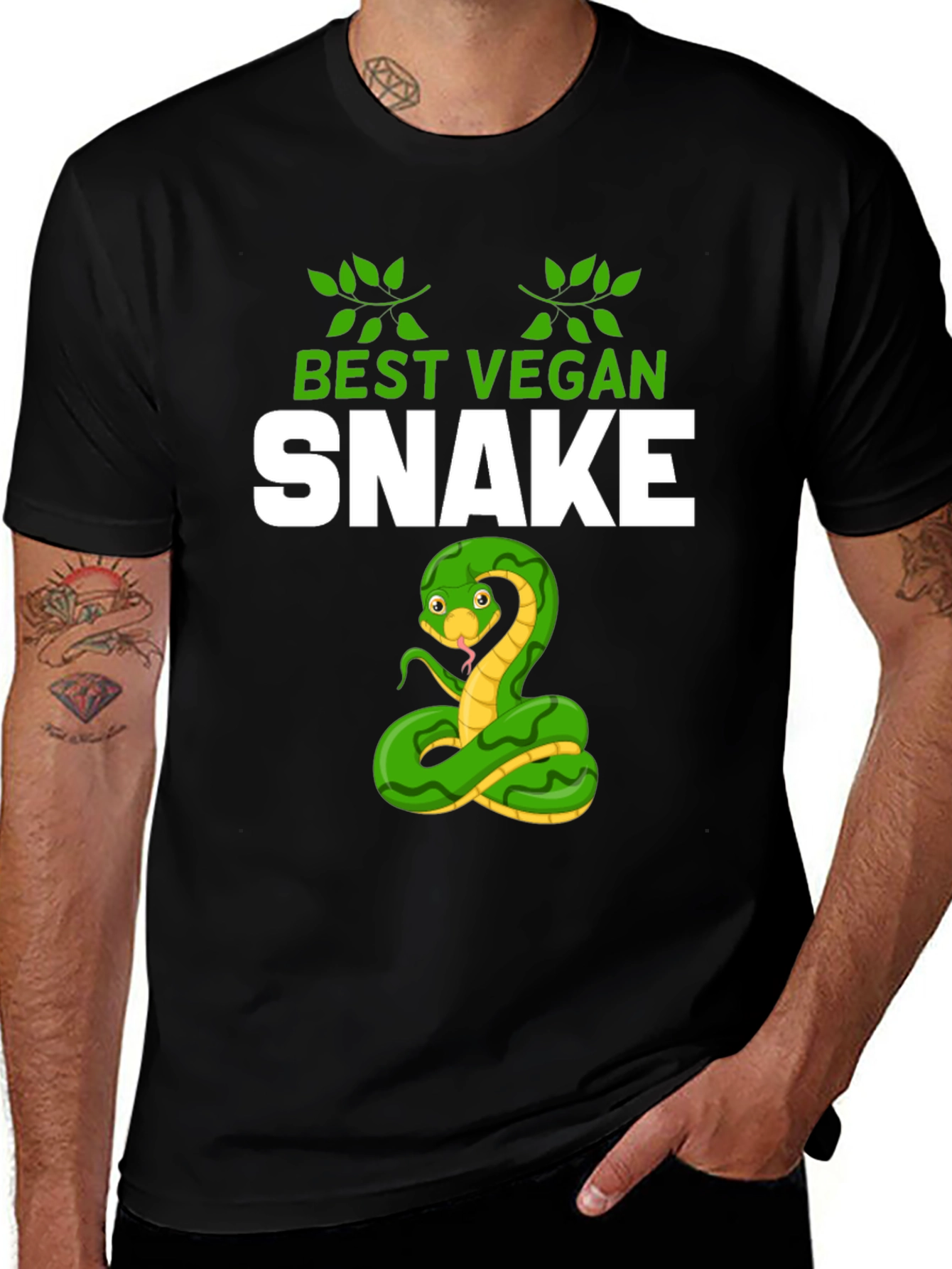 Best Vegan Snake Graphic T-Shirt