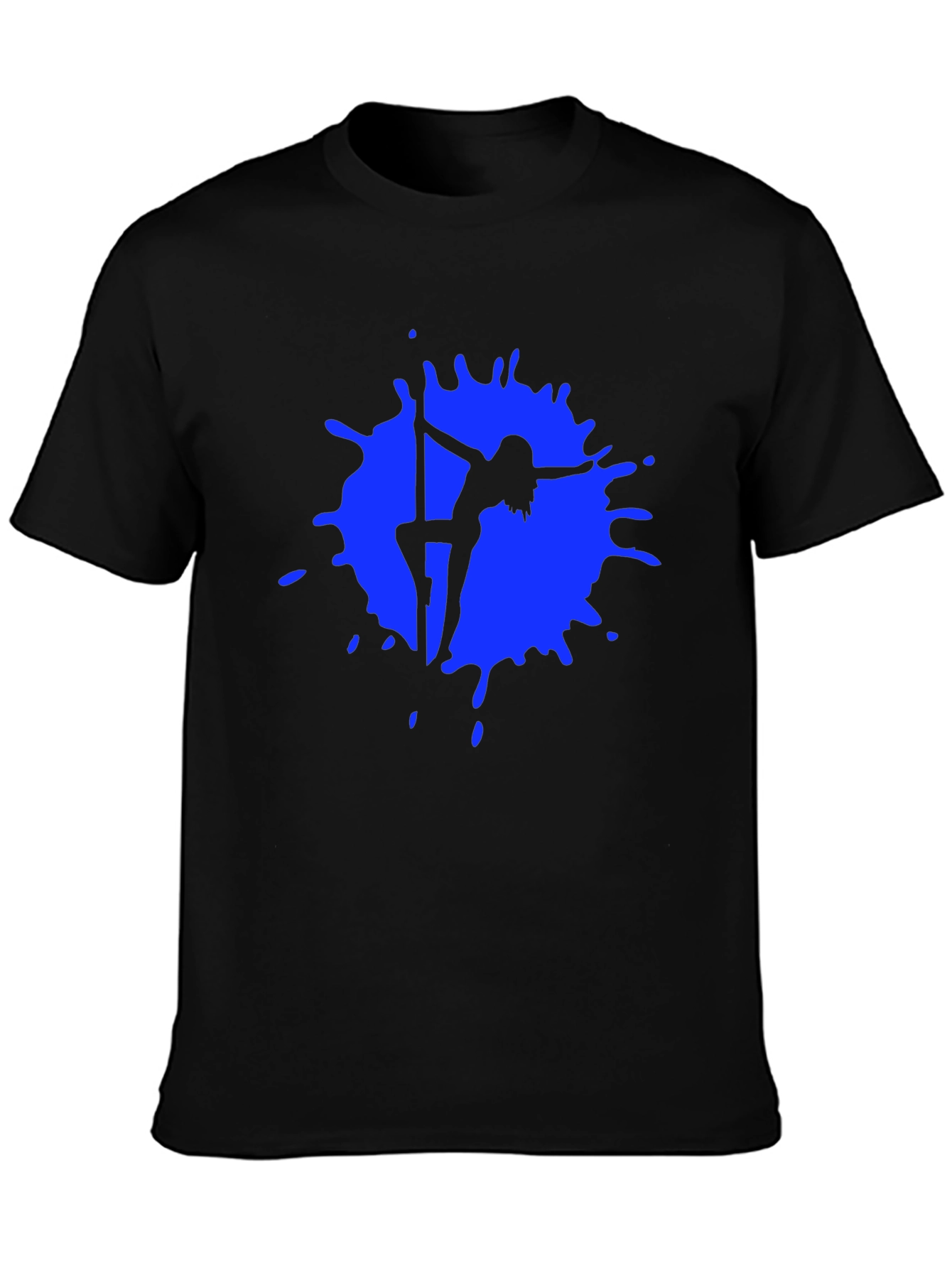 Pole Dancer Silhouette Graphic Black T-Shirt