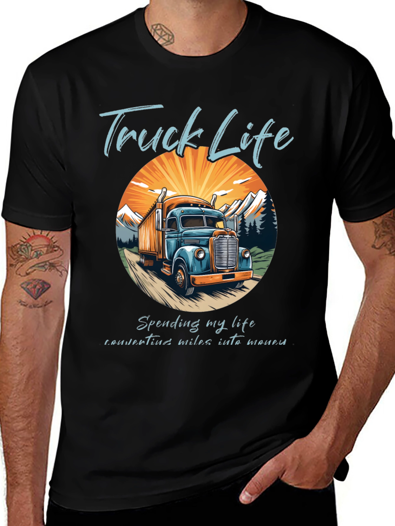 Truck Life Tee - Convert Miles Into Money