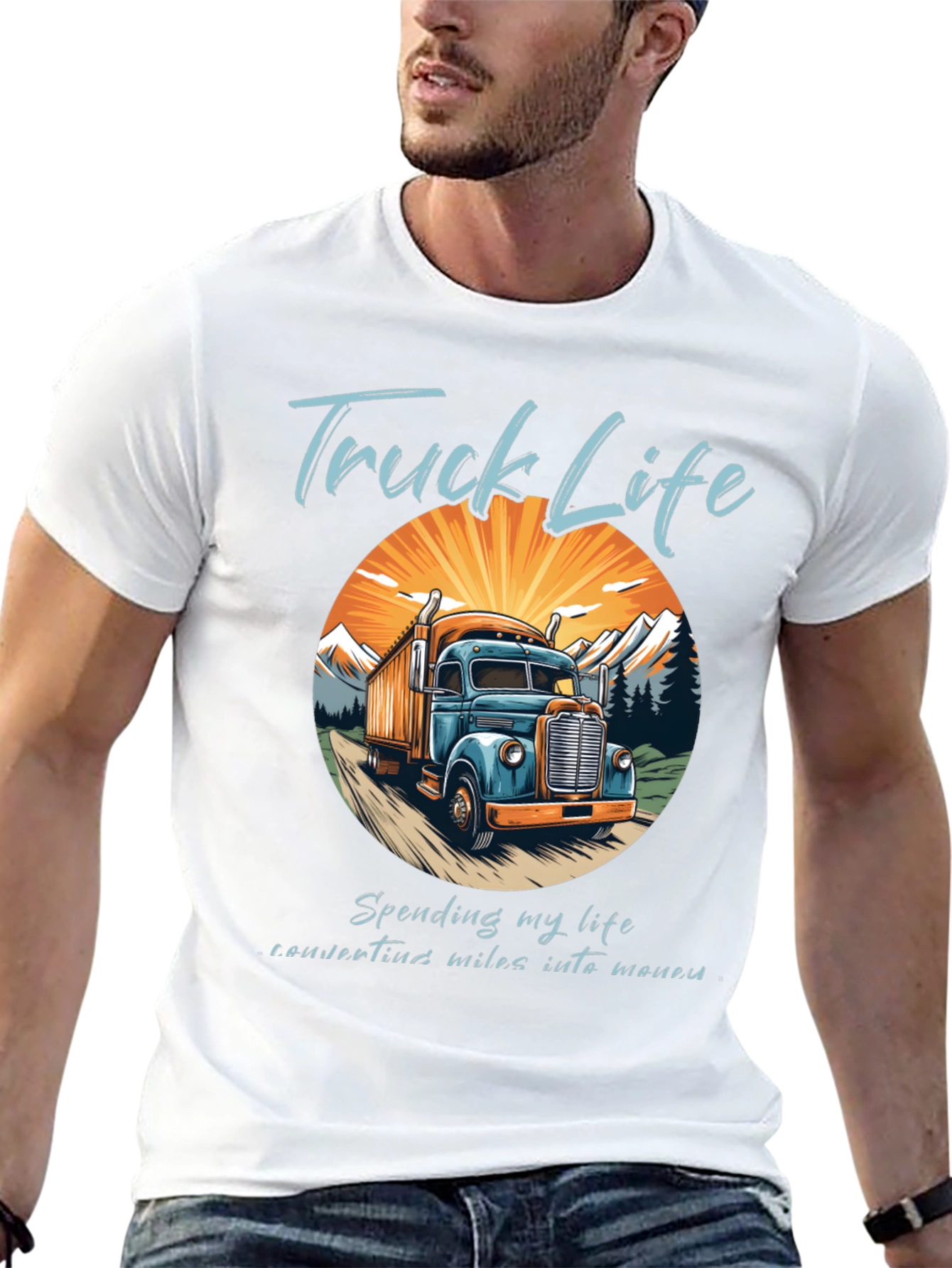 Truck Life Tee - Convert Miles Into Money