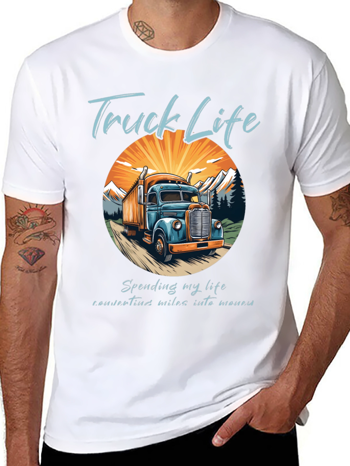 Truck Life Tee - Convert Miles Into Money