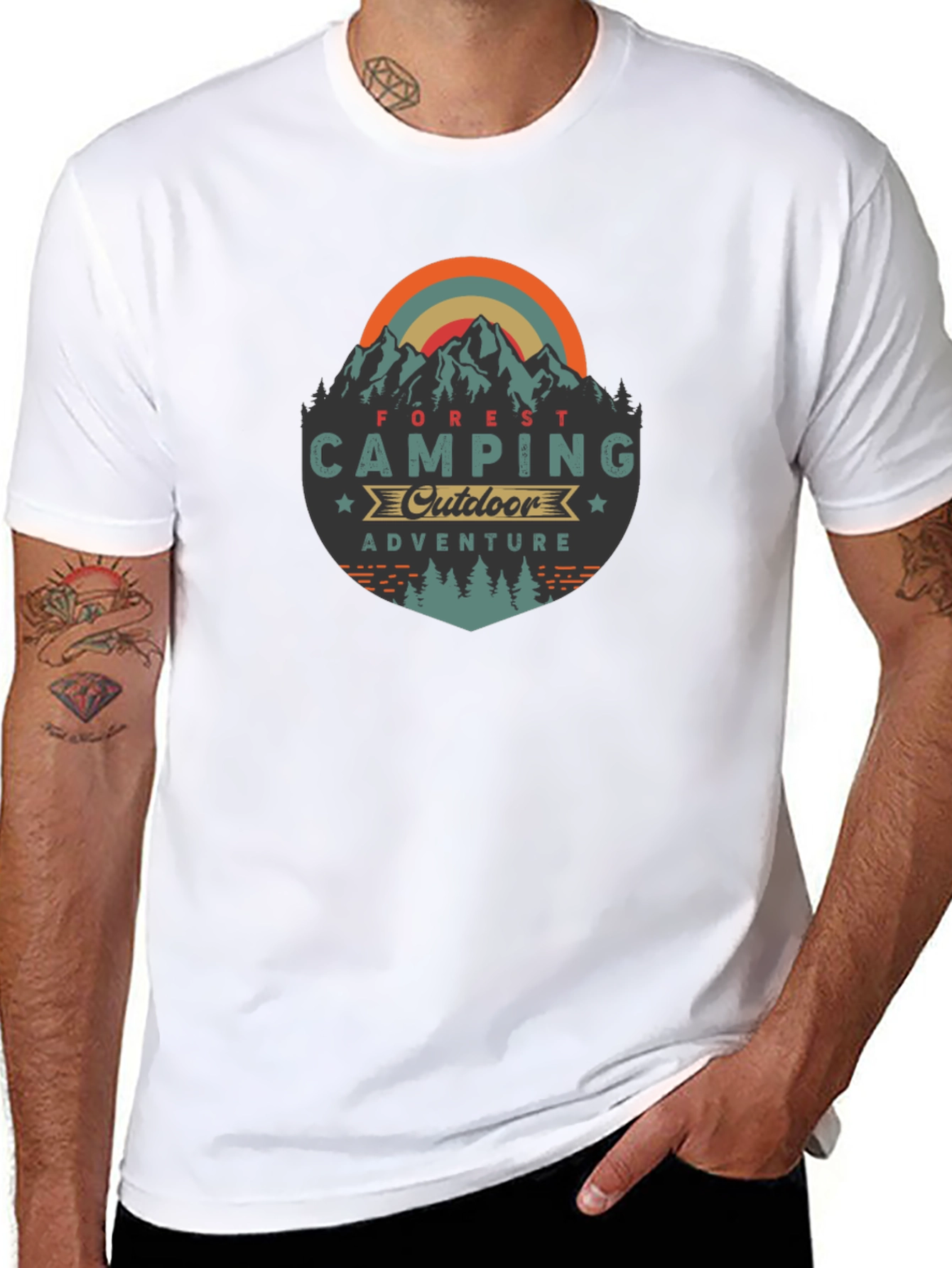 Camping Adventure Black T-Shirt