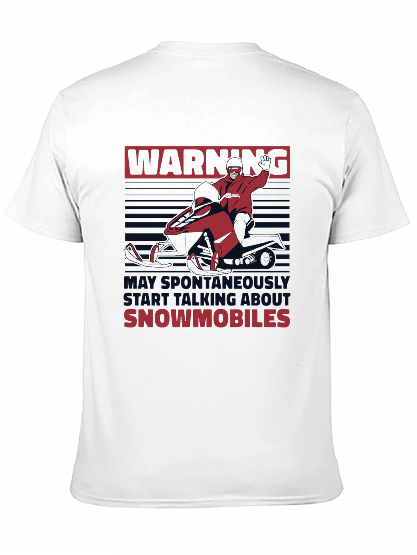 Warning Snowmobile Graphic Tee