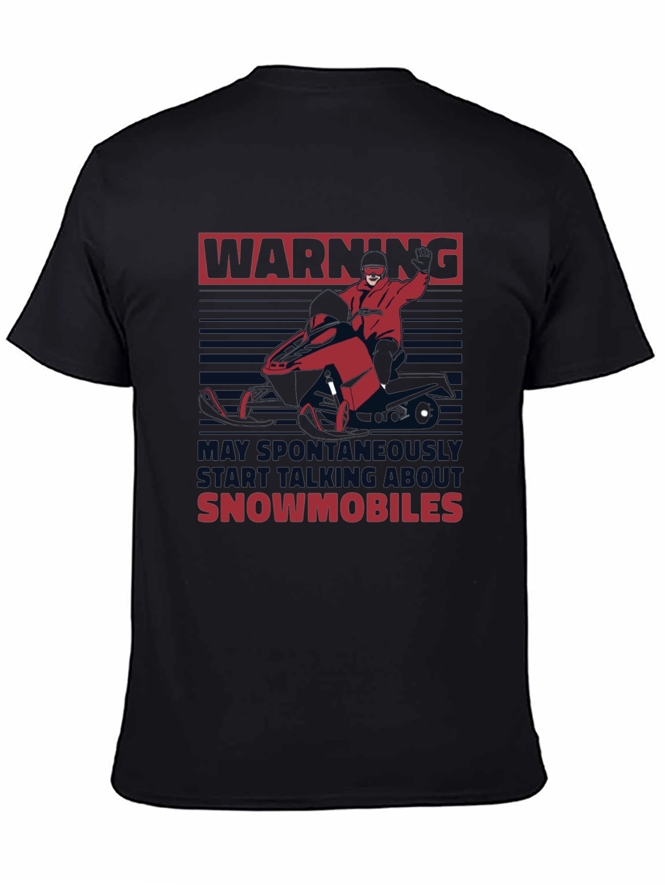 Warning Snowmobile Graphic Tee