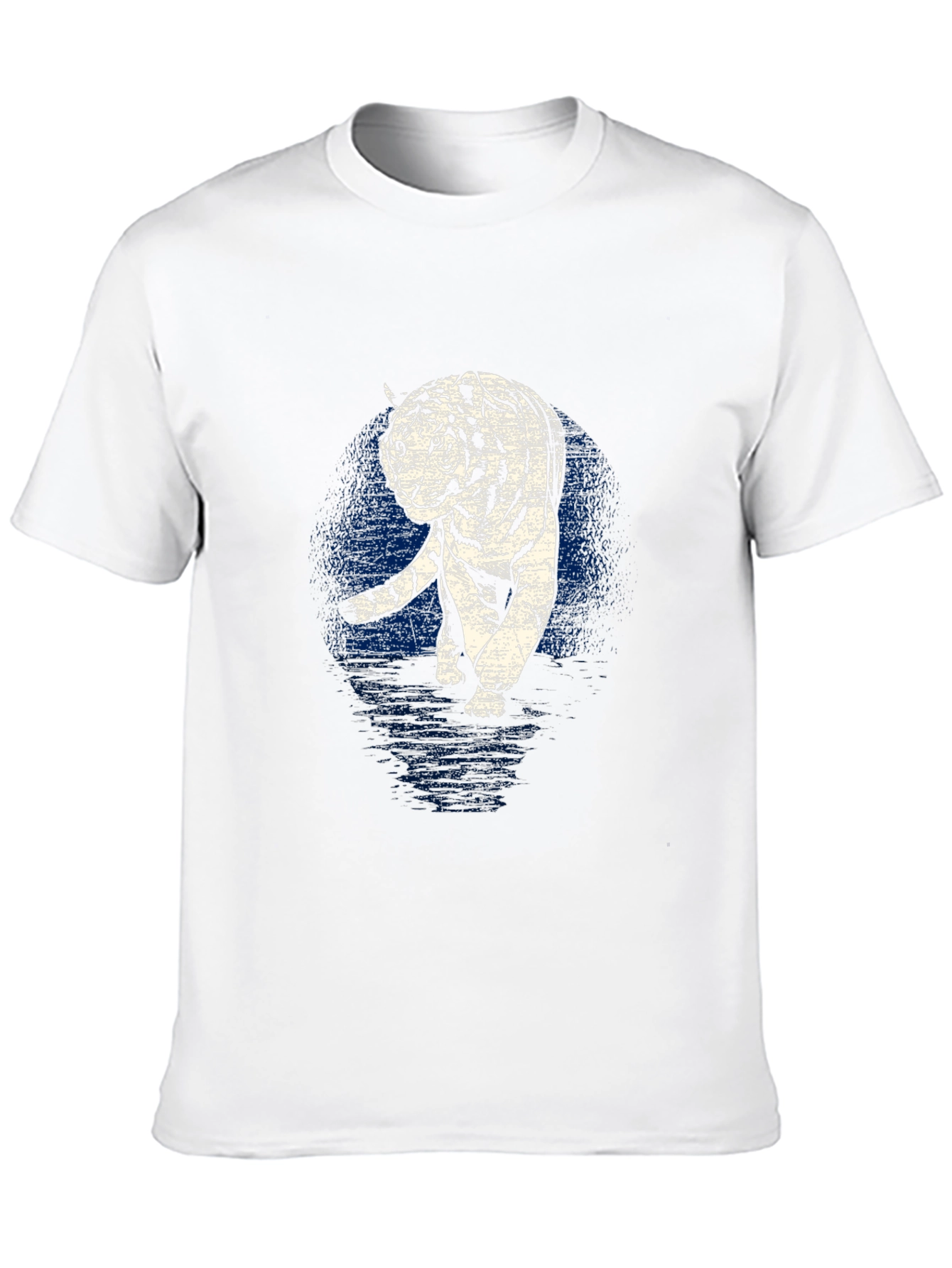 Tiger Graphic Tee - Black Cotton T-Shirt