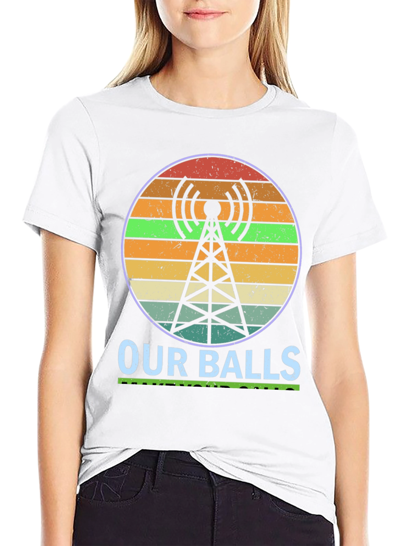 Our Balls Radio Tower Graphic T-Shirt