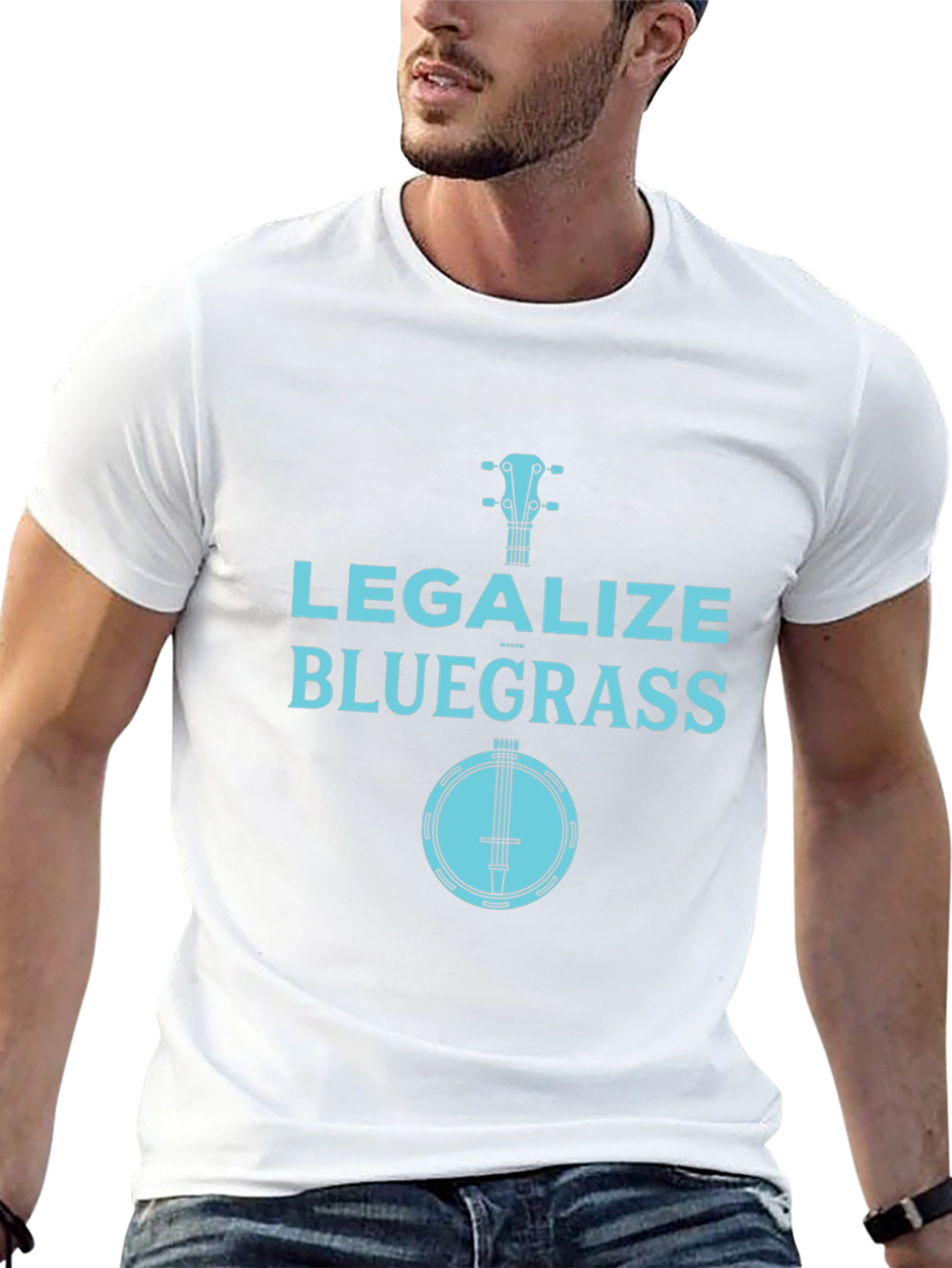 Legalize Bluegrass Banjo Graphic Tee - Black