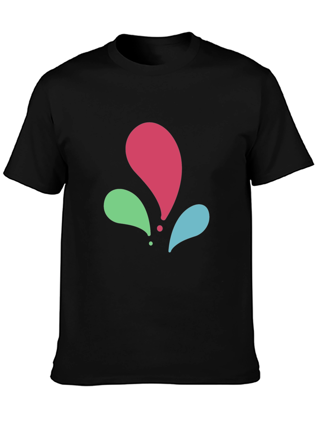 Abstract Splash Black T-Shirt