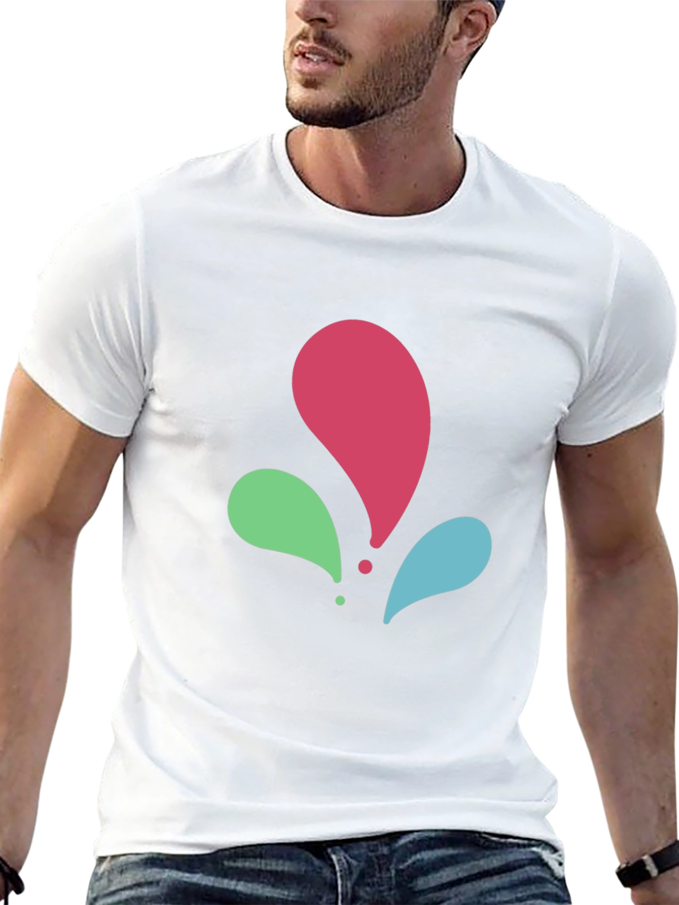 Abstract Splash Black T-Shirt