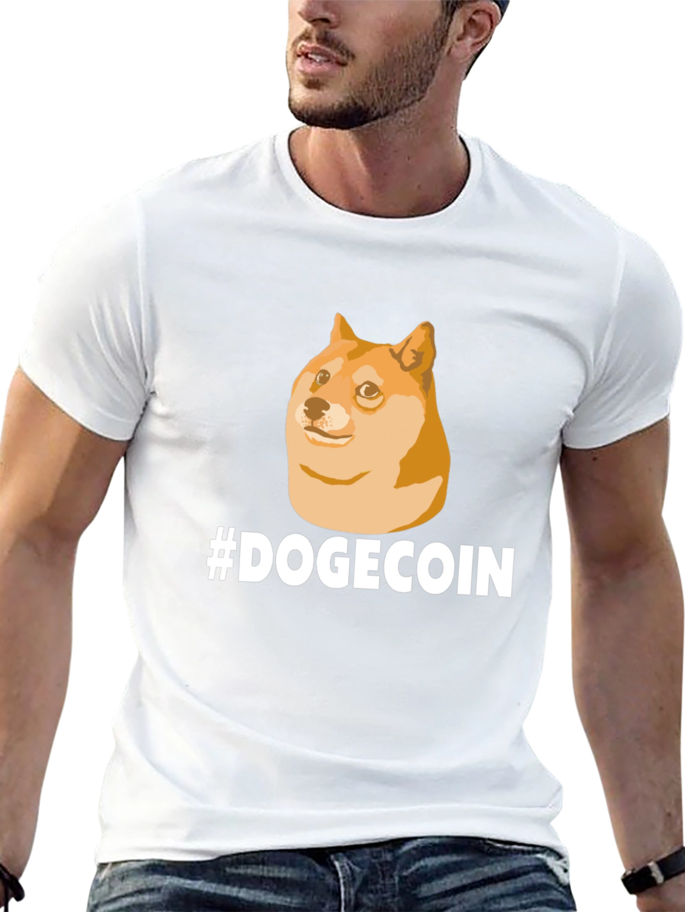 Dogecoin Meme Graphic Tee - Black