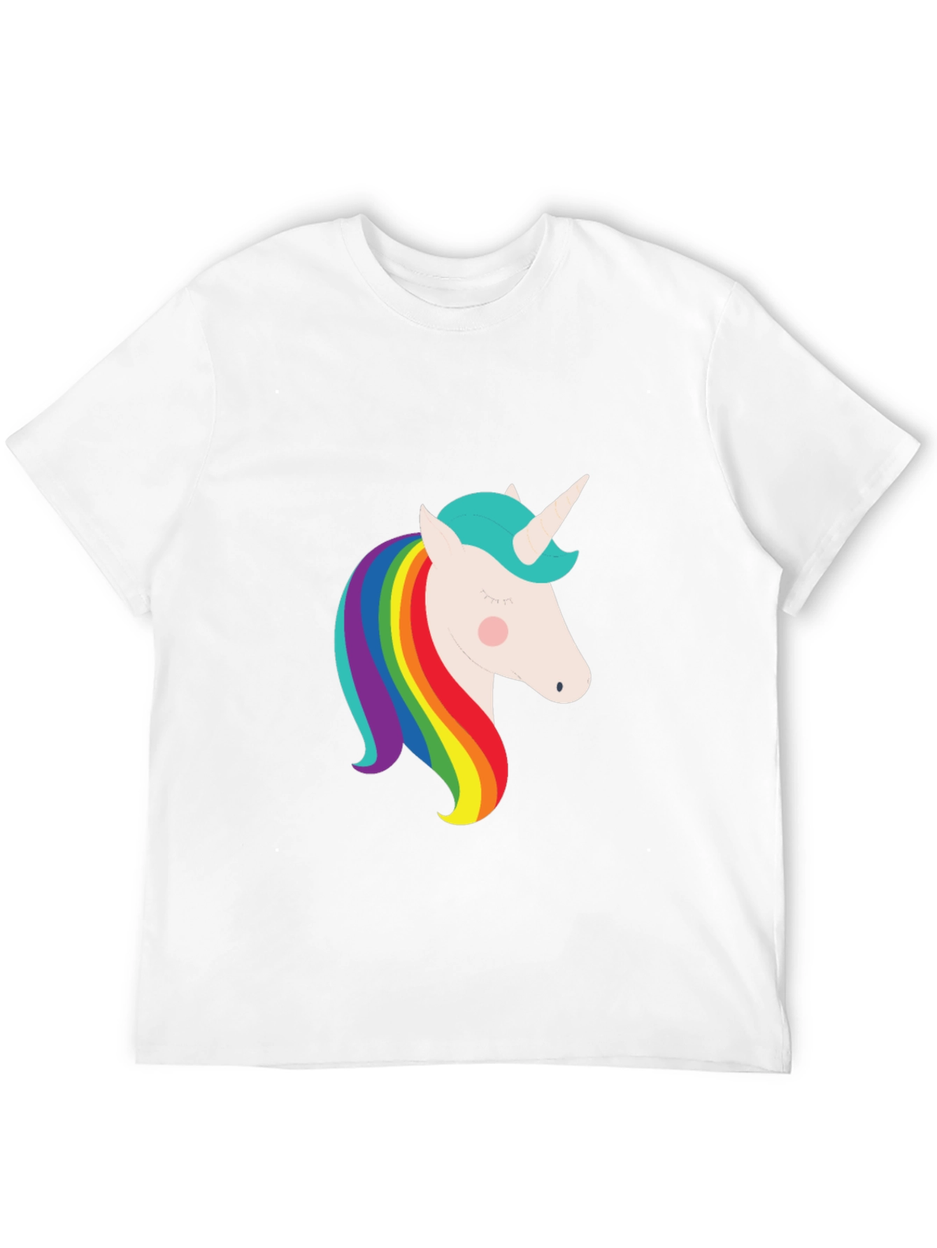 Unicorn Rainbow Graphic Black T-Shirt
