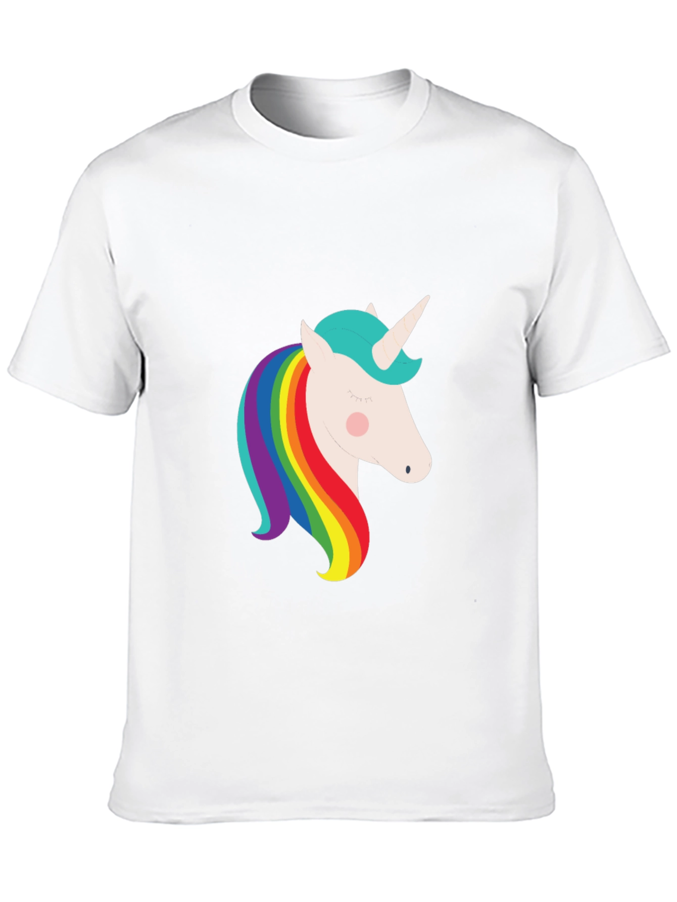 Unicorn Rainbow Graphic Black T-Shirt