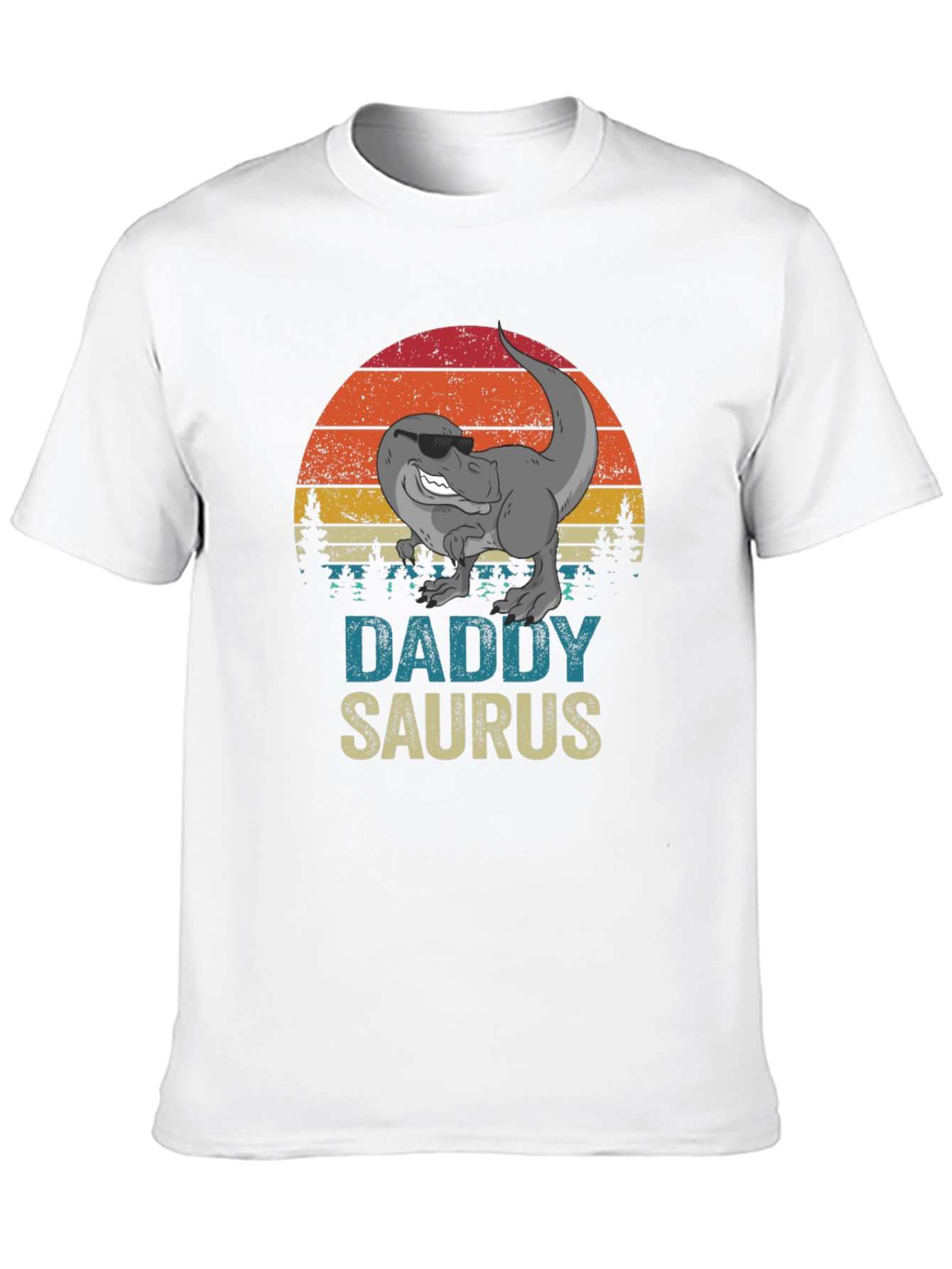 Daddy Saurus T-Shirt - Retro Dinosaur Dad Tee