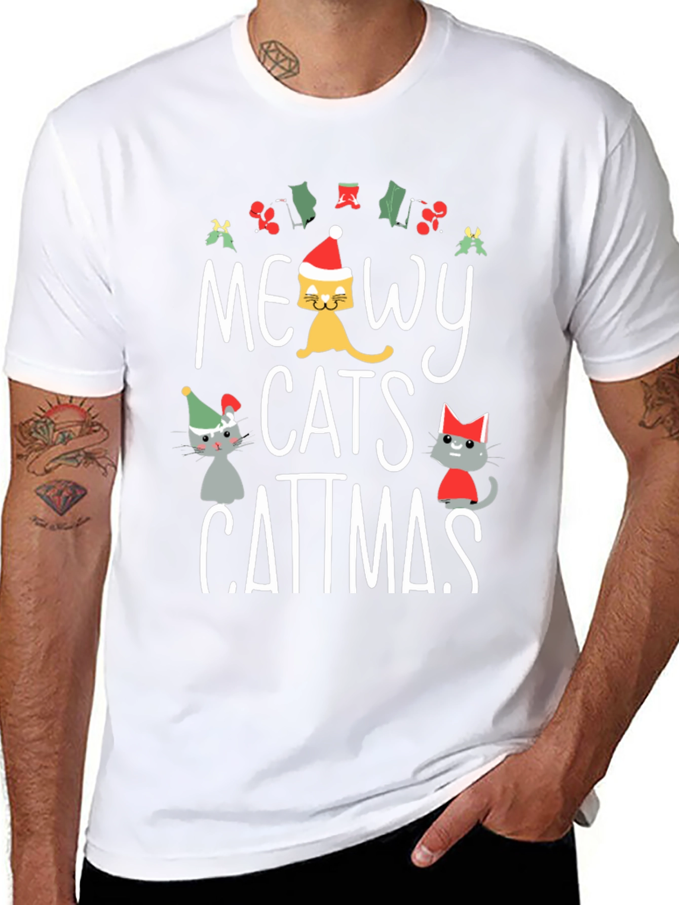 Meowy Catmas Christmas T-Shirt