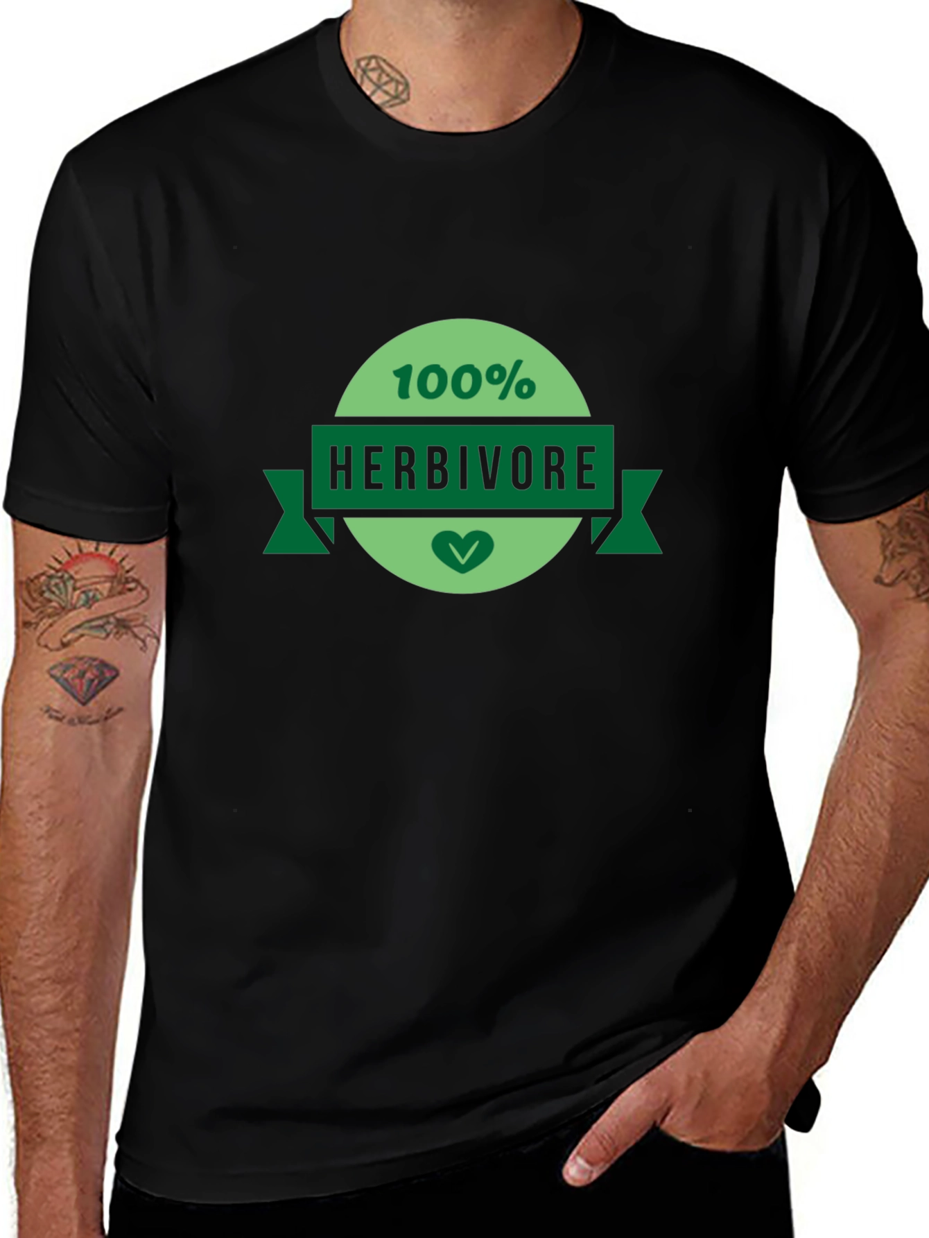 100% Herbivore Graphic T-Shirt - Vegan Friendly Apparel