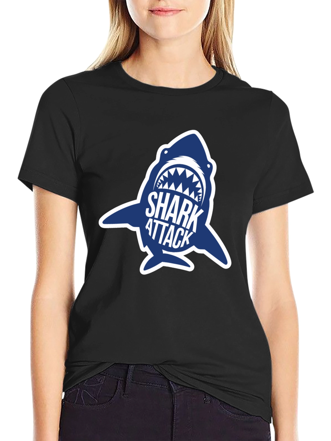 Shark Attack Graphic T-Shirt - Mens Short Sleeve
