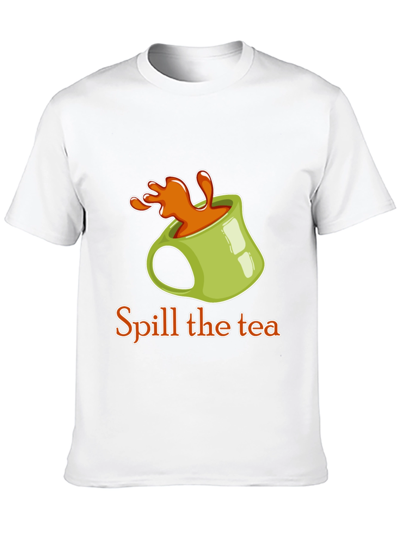 Spill the Tea Graphic Tee - Trendy Novelty T-Shirt