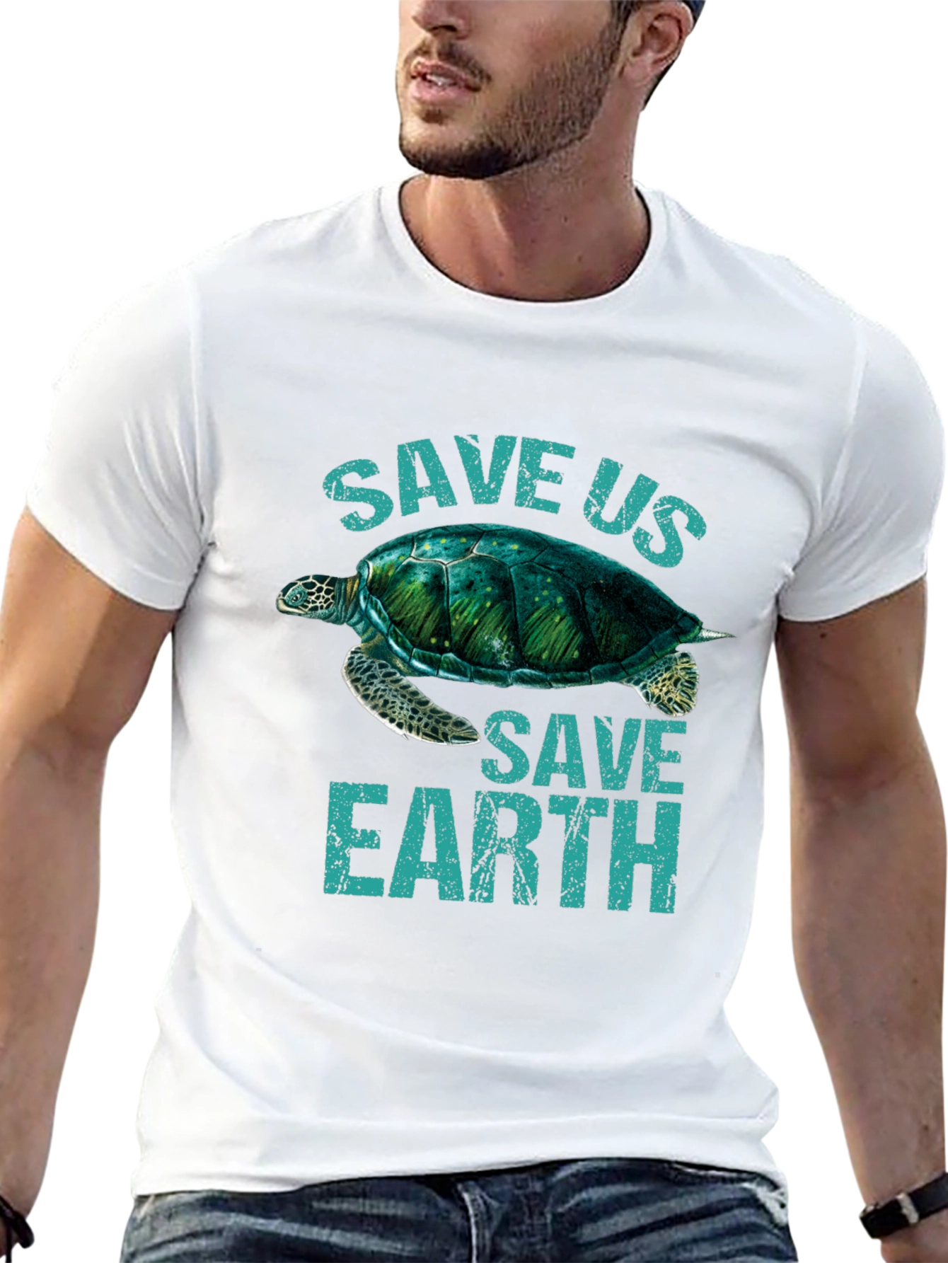 Save the Earth Turtle Graphic Tee