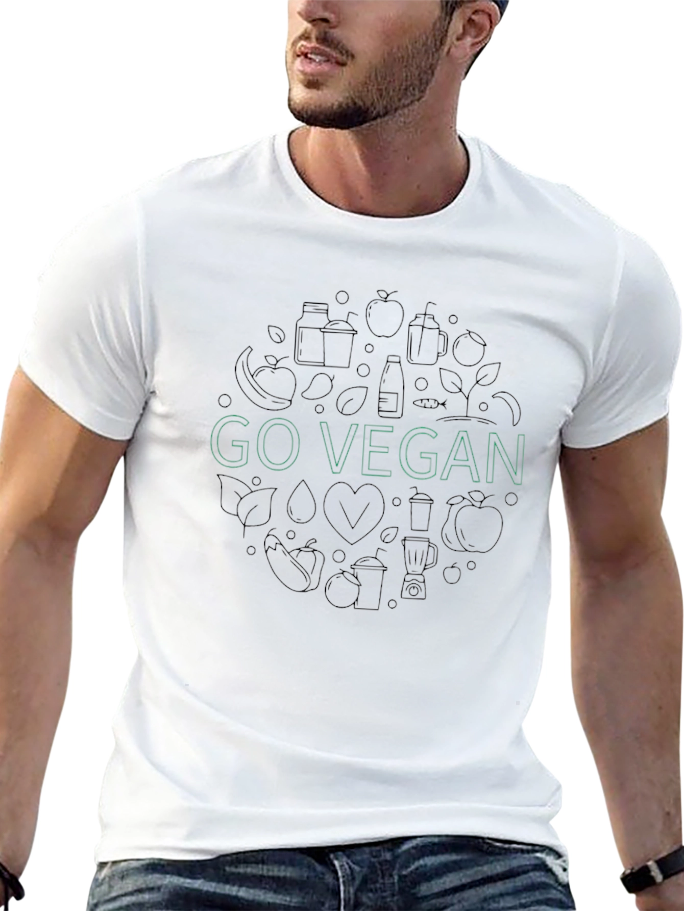 Go Vegan Graphic Tee - Stylish & Sustainable