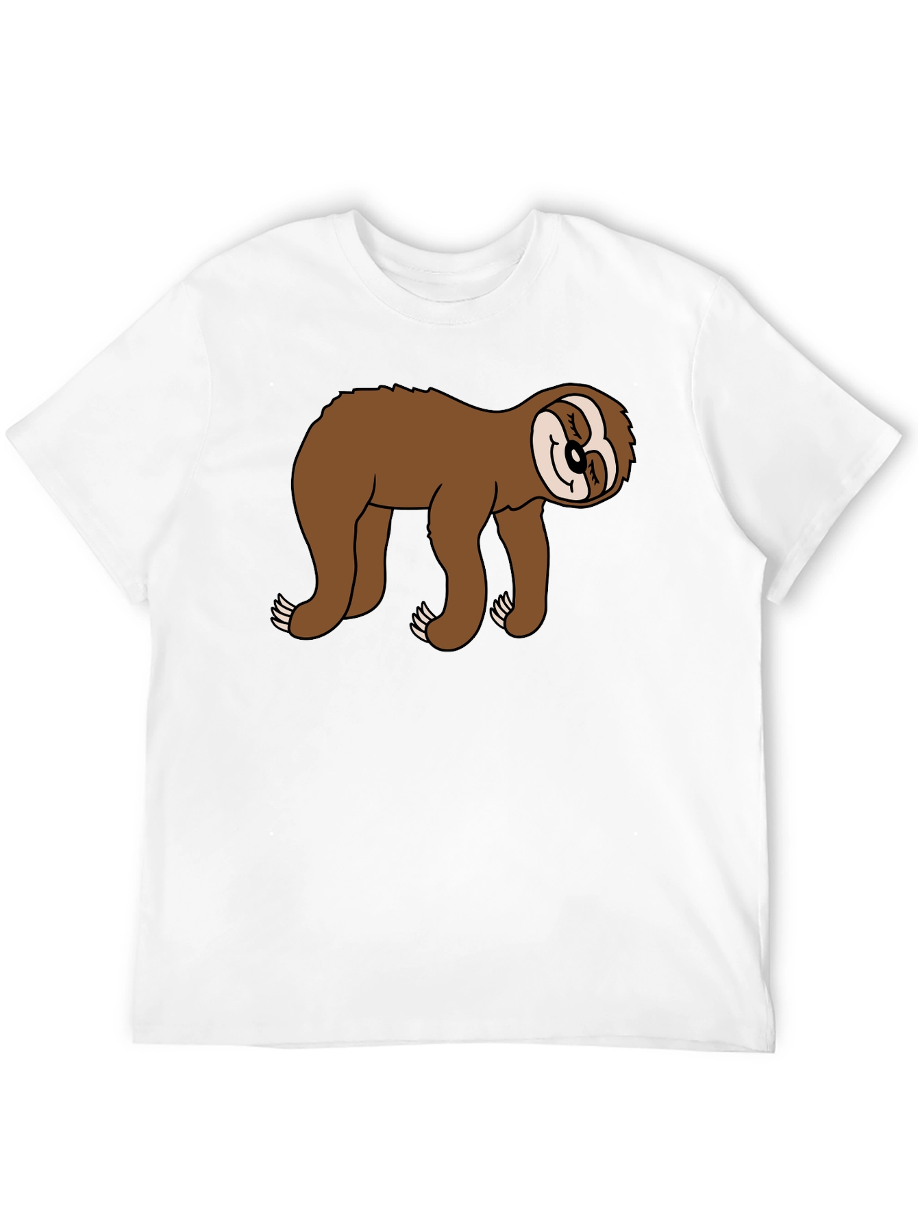 Sloth Graphic Tee - Black Casual Comfort
