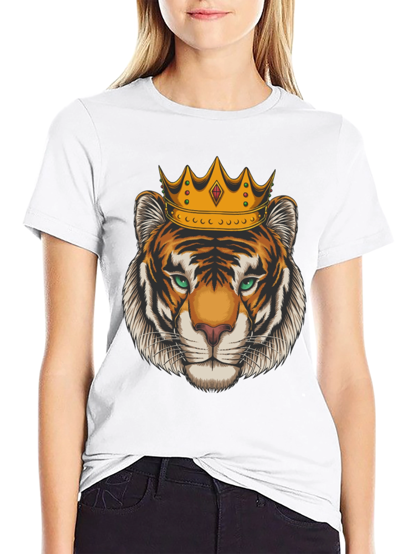 Tiger King Graphic Tee - Black Cotton T-Shirt