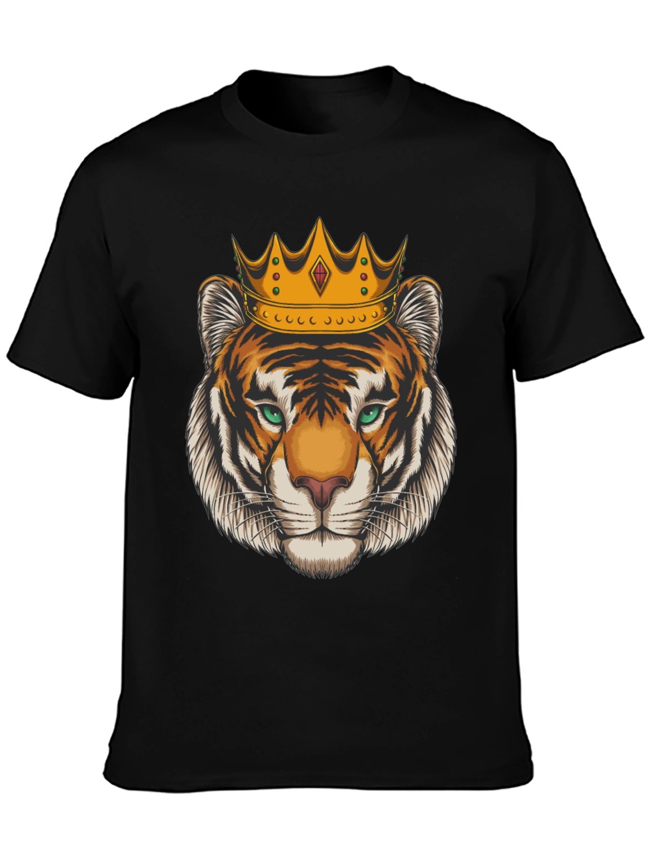 Tiger King Graphic Tee - Black Cotton T-Shirt