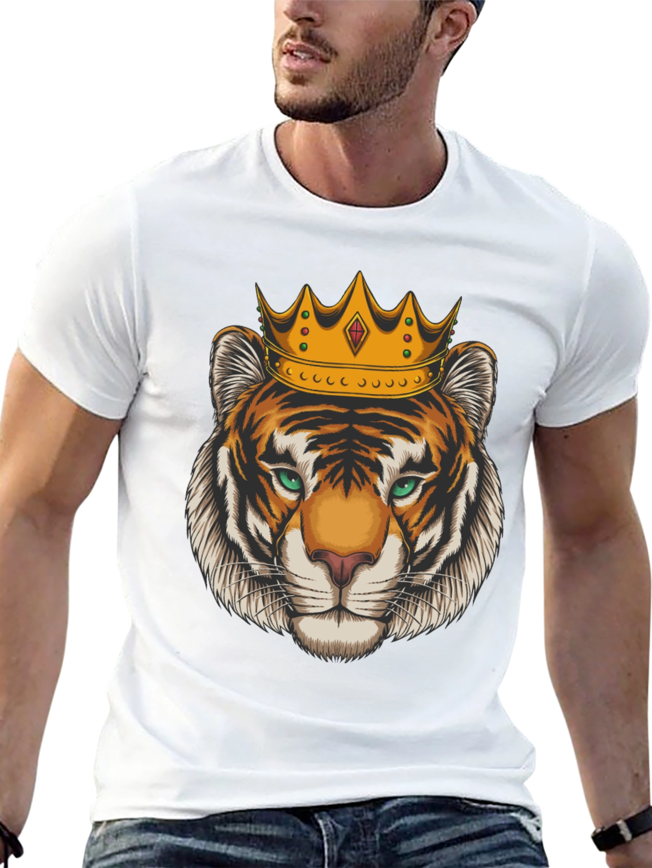 Tiger King Graphic Tee - Black Cotton T-Shirt