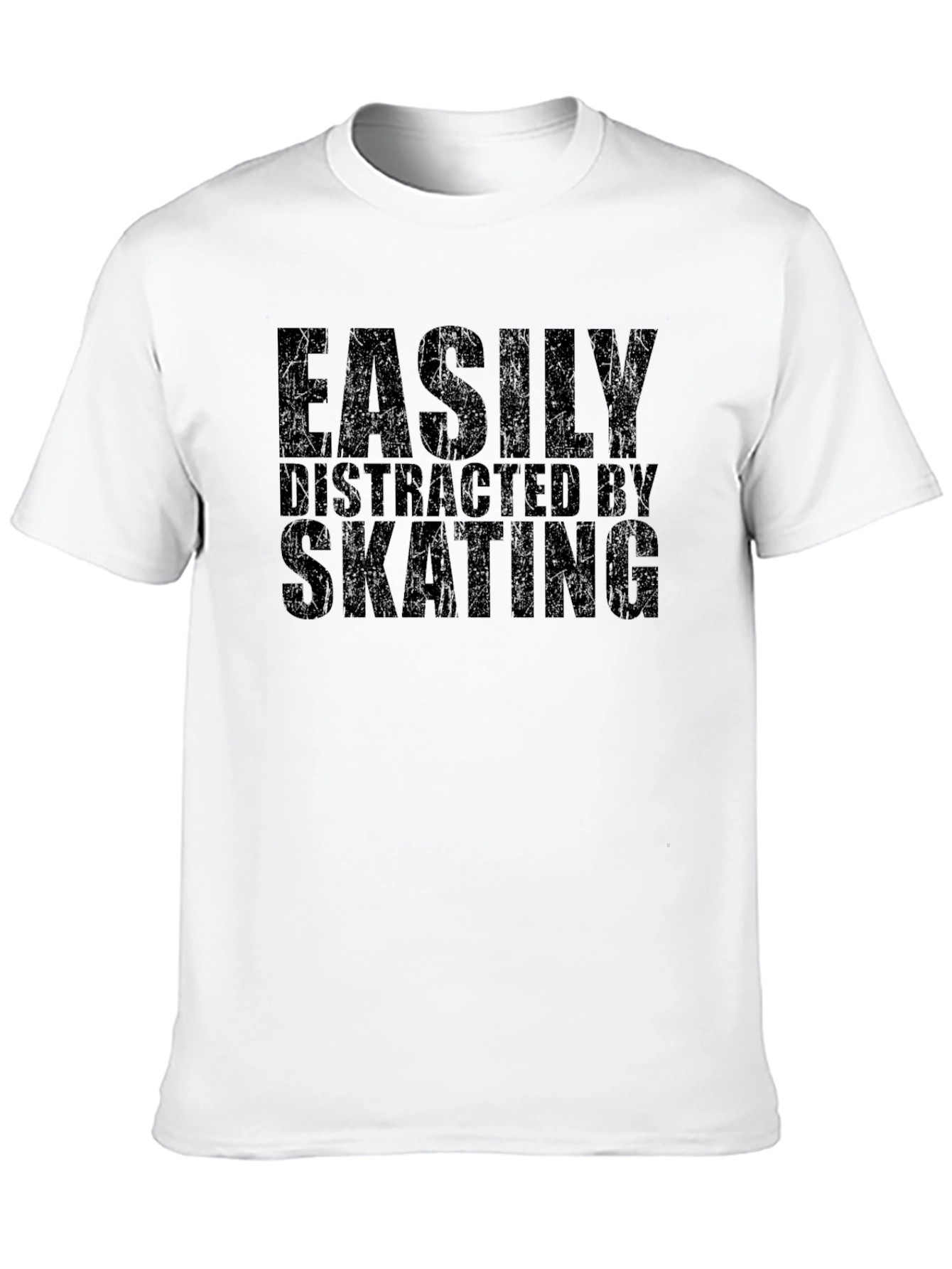 Easily Distracted by Skating Black T-Shirt