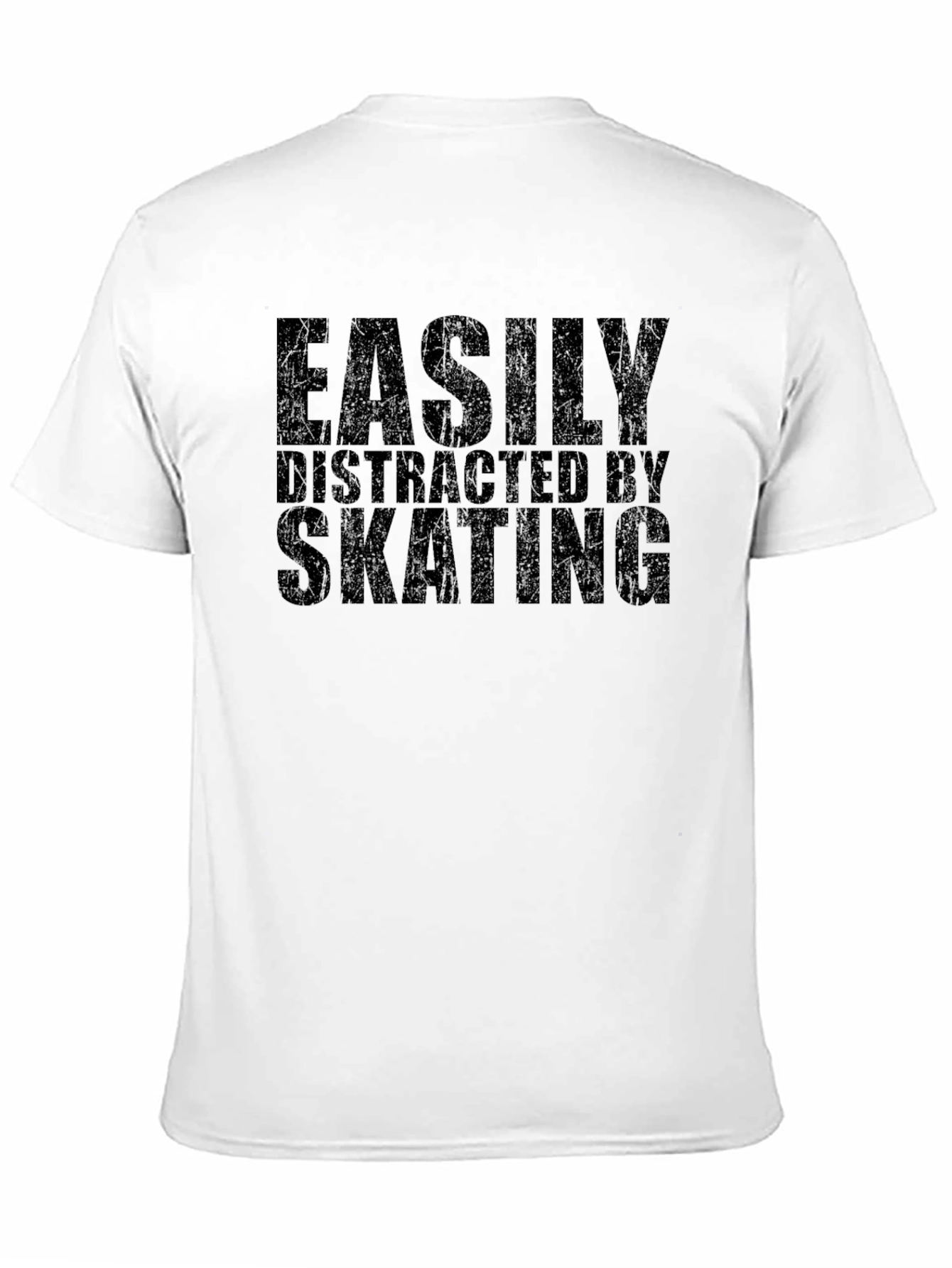Easily Distracted by Skating Black T-Shirt