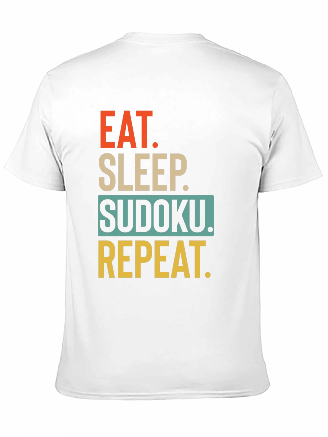 Eat Sleep Sudoku Repeat Black T-Shirt