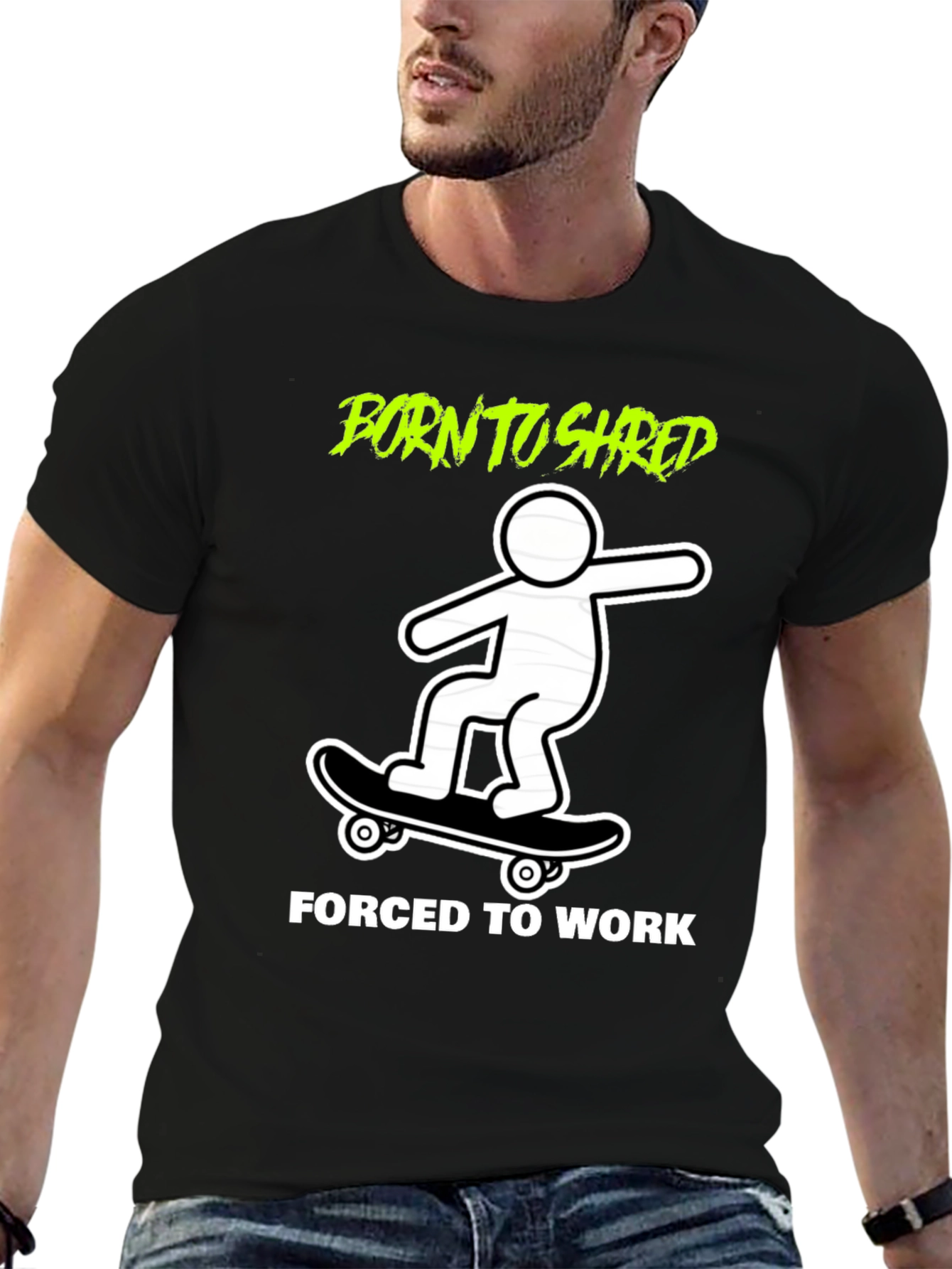 Born to Shred Skateboard Graphic Tee