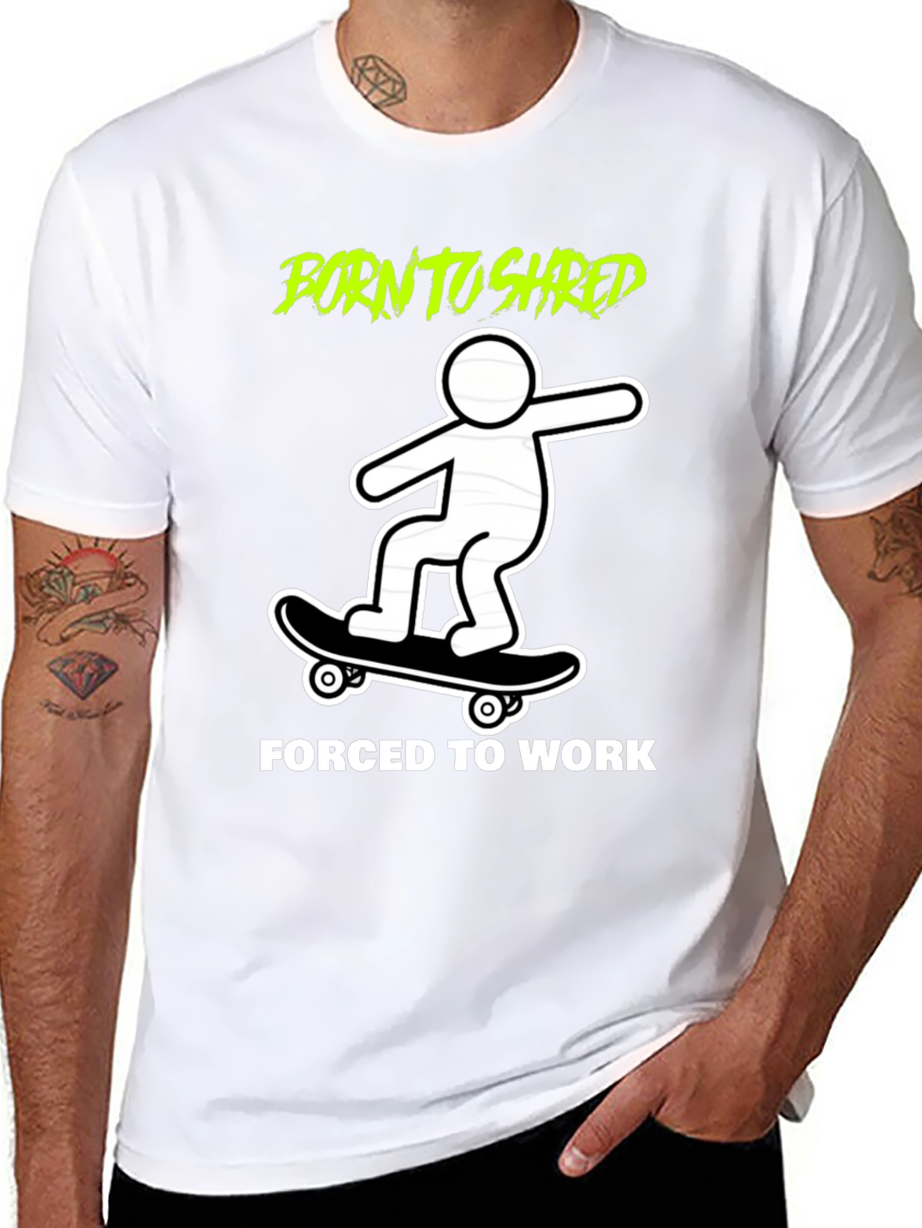 Born to Shred Skateboard Graphic Tee