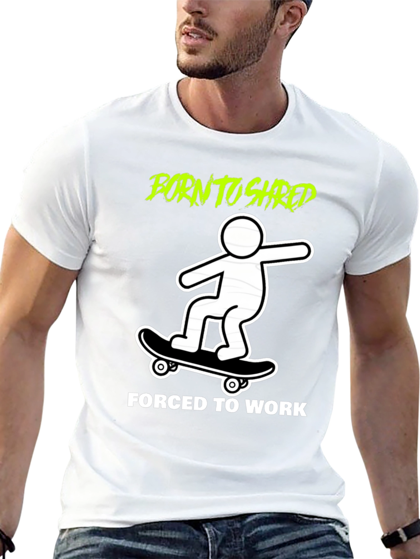 Born to Shred Skateboard Graphic Tee