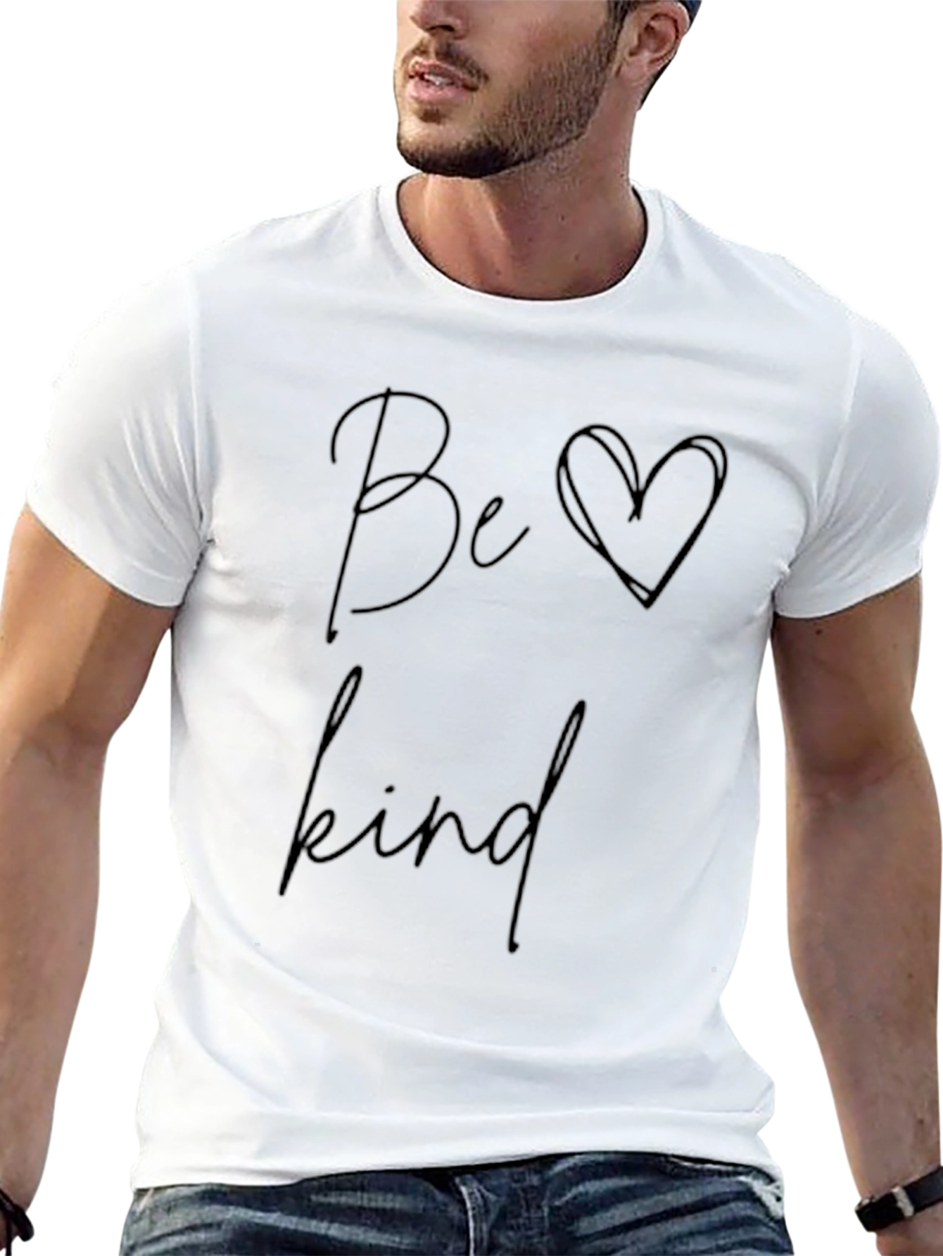 Be Kind Graphic Tee - Soft Black Cotton T-Shirt
