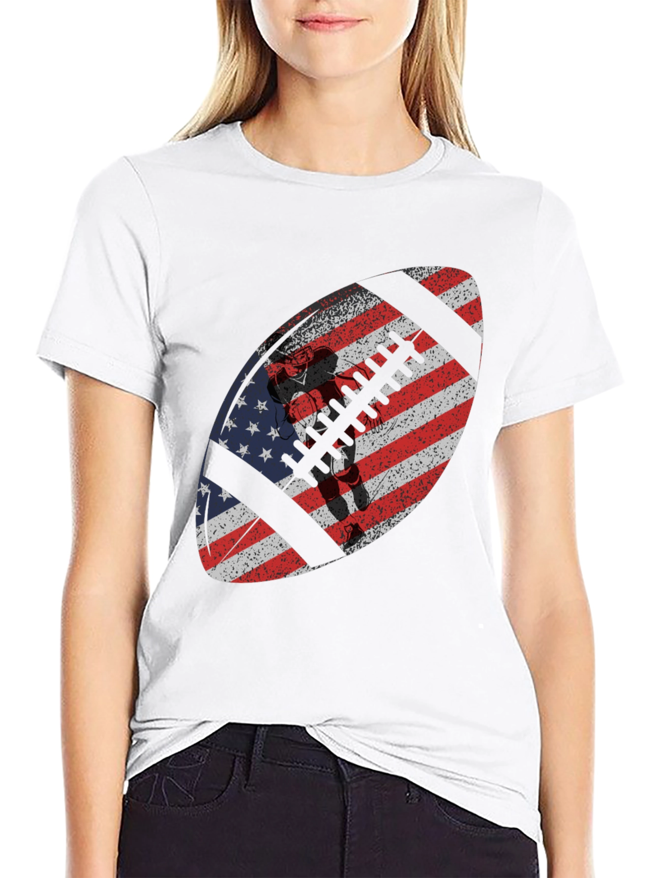 American Football Flag Graphic Tee