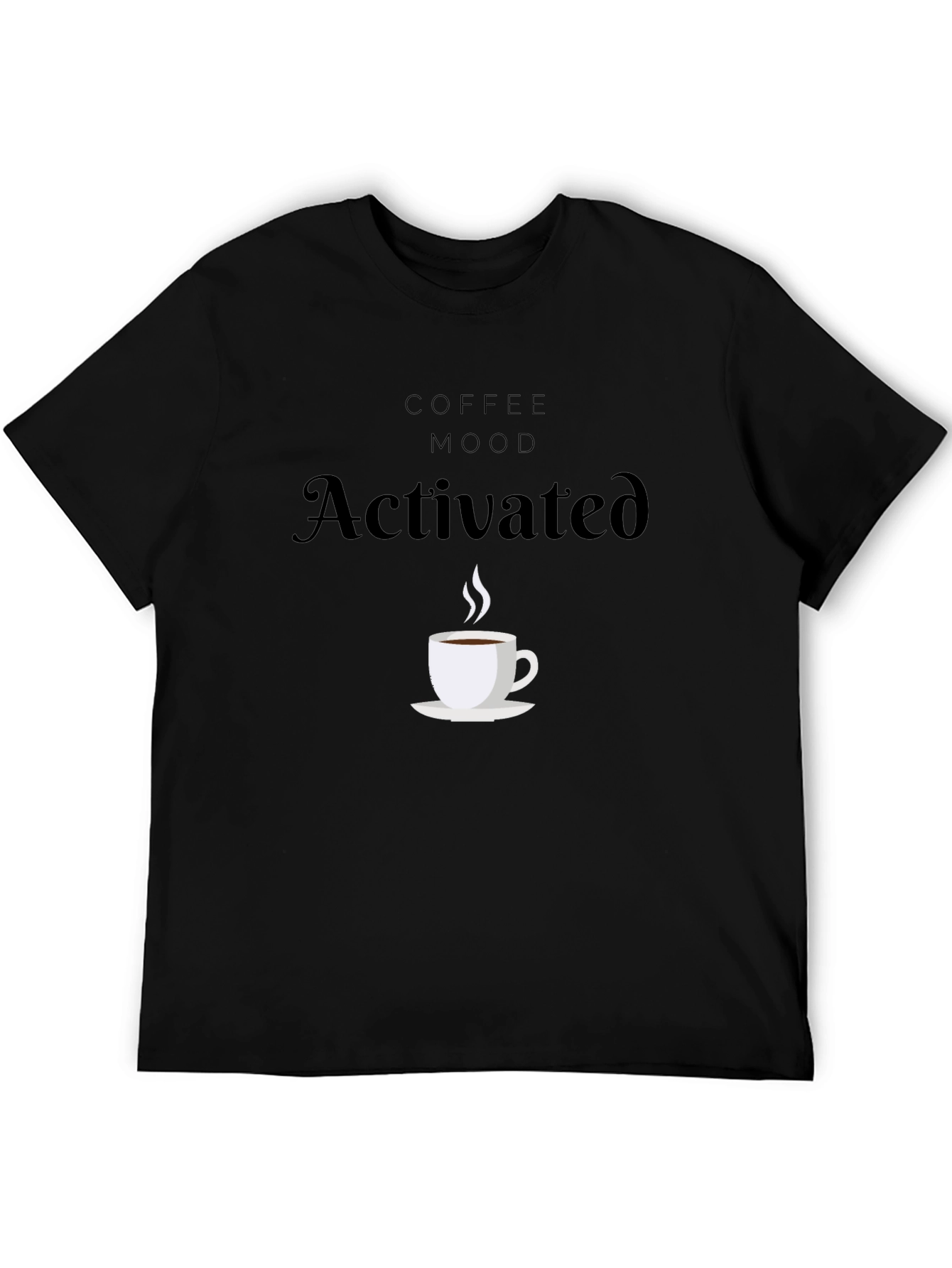 Coffee Mood Activated Black T-Shirt